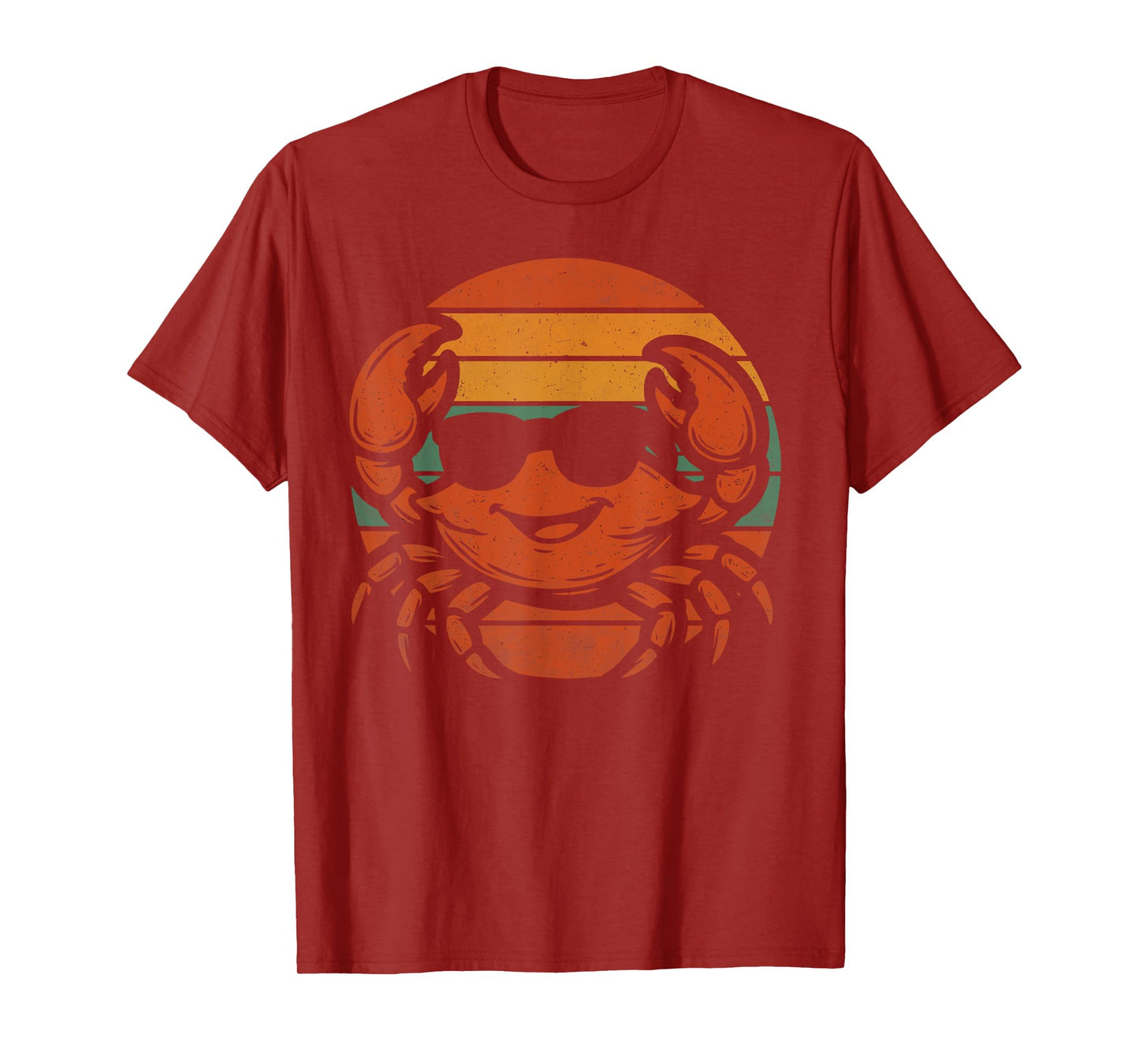 Cool Retro Crab With Sunglasses Beach Ocean Crab T-Shirt
