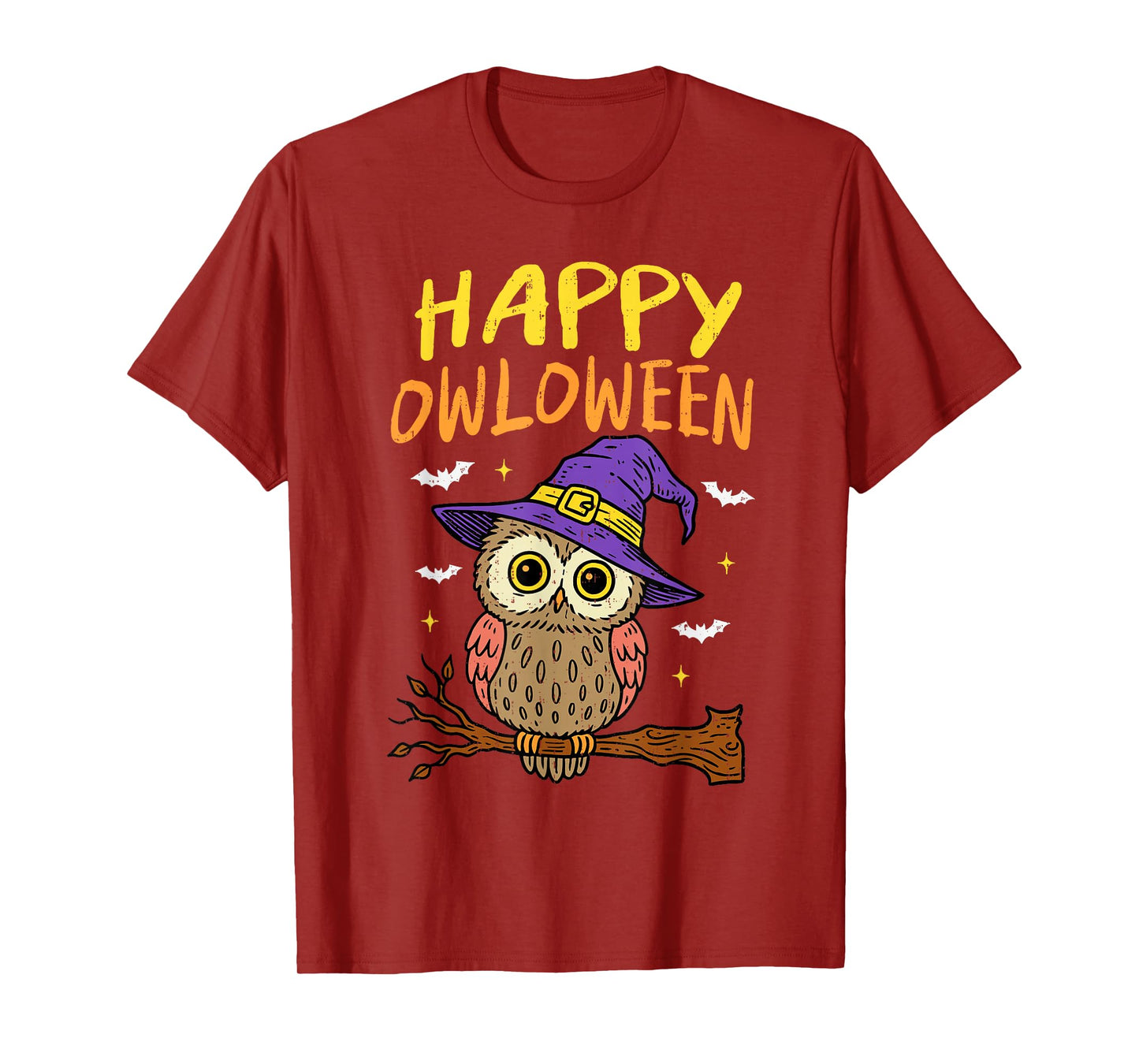 Spooky Owl Happy Owloween Witch Funny Halloween Bird Animal T-Shirt