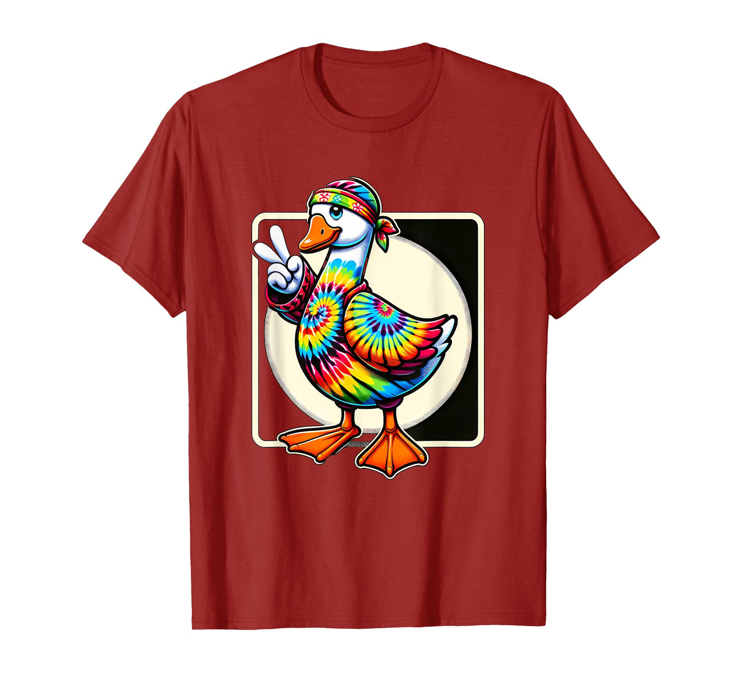 Peace Sign Tie Dye Goose T-Shirt