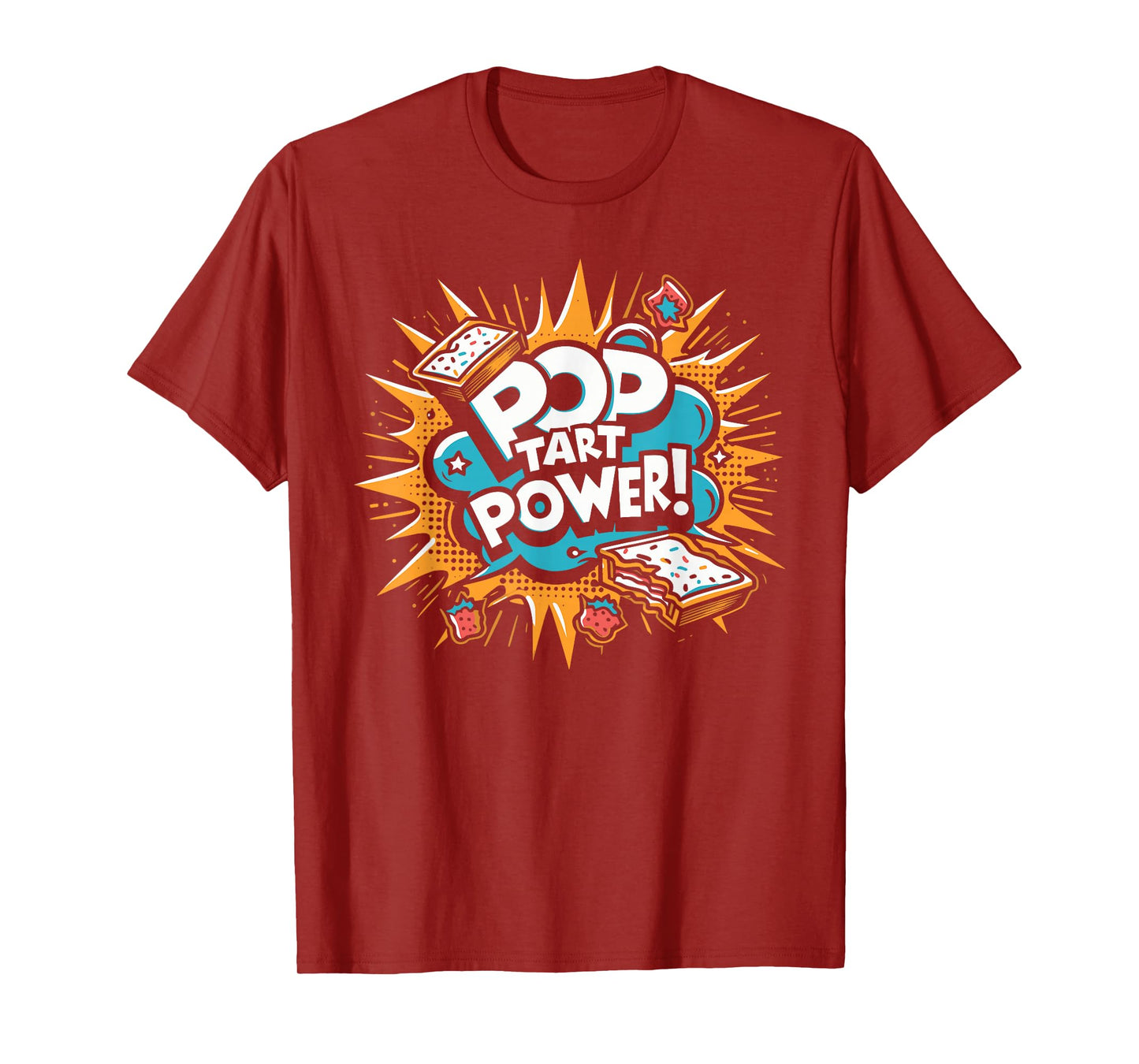 Pop Tart Power! Funny Gym Fitness Frosted Toaster Pastry T-Shirt