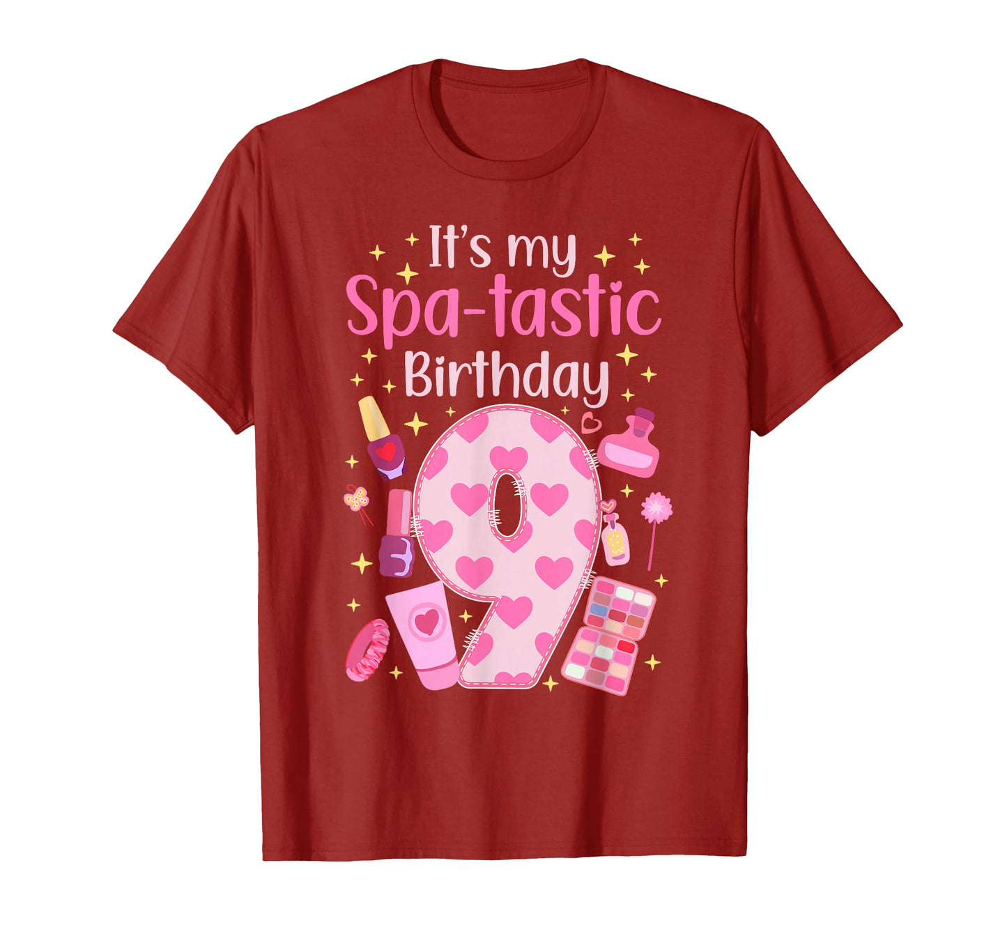 9th Spa Birthday Nine Year Old Spa B-Day Girls Spa Party T-Shirt