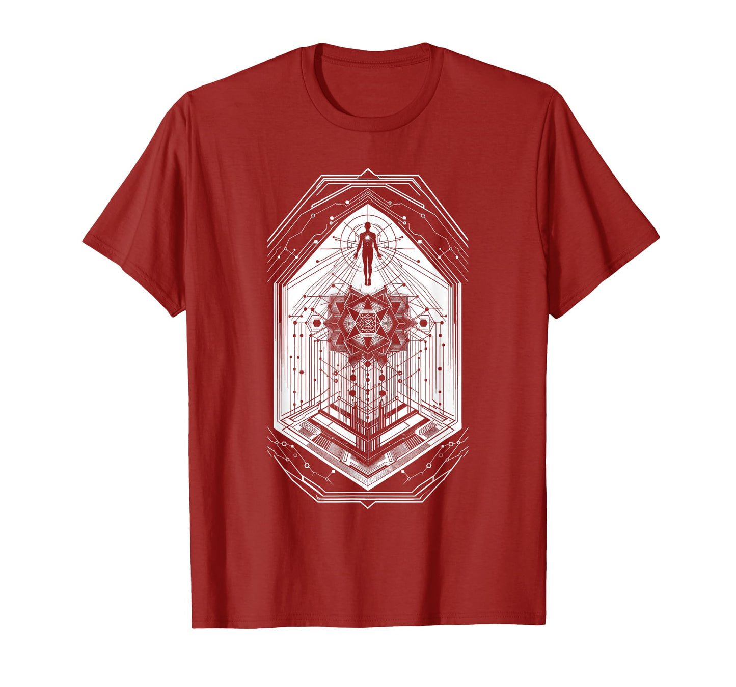 Geometric Metaphysical Art with Sacred Geometry Symbol T-Shirt