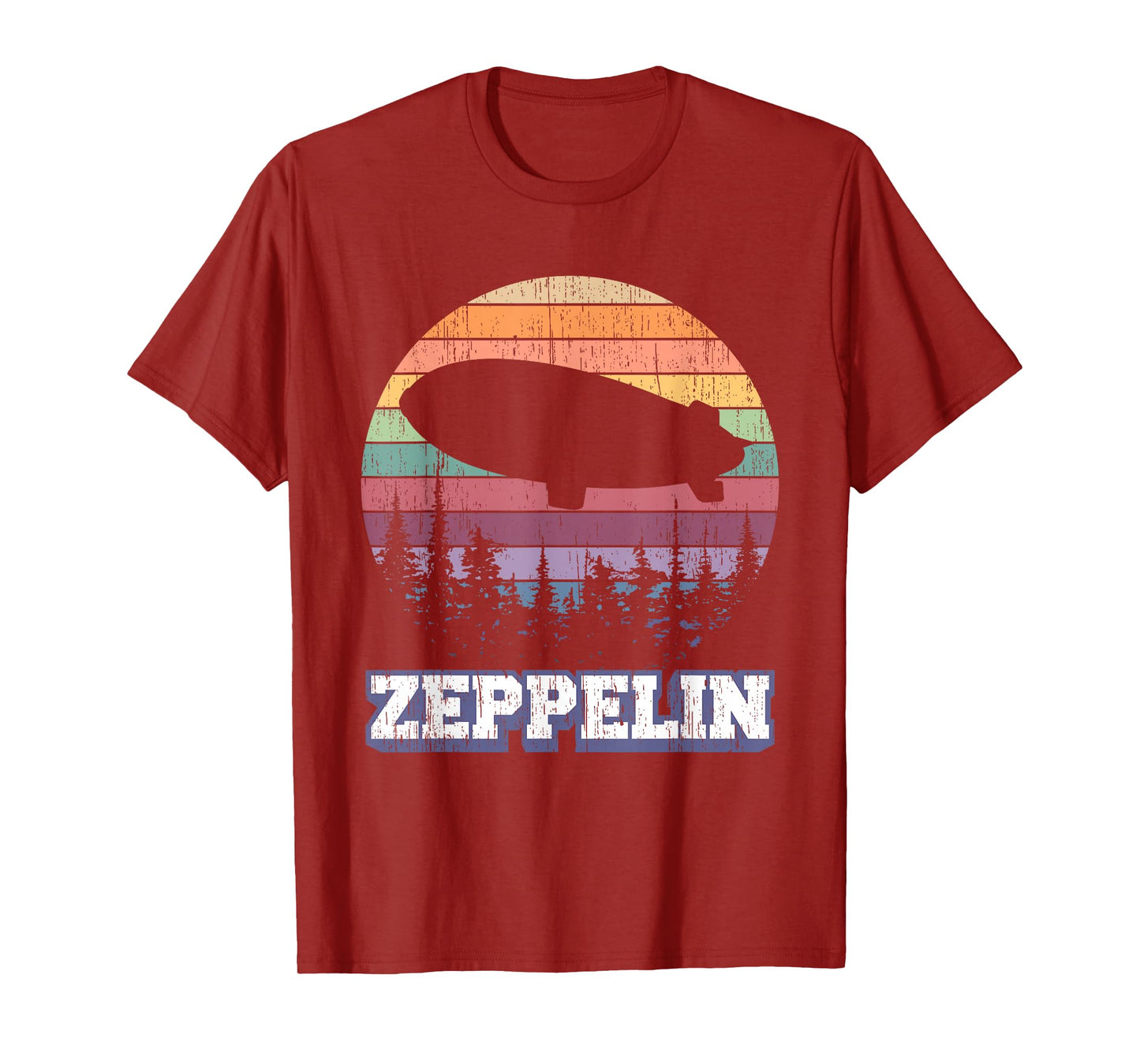 Vintage Zeppelin Funny Sunset Airship Pilot Dirigible Lovers T-Shirt