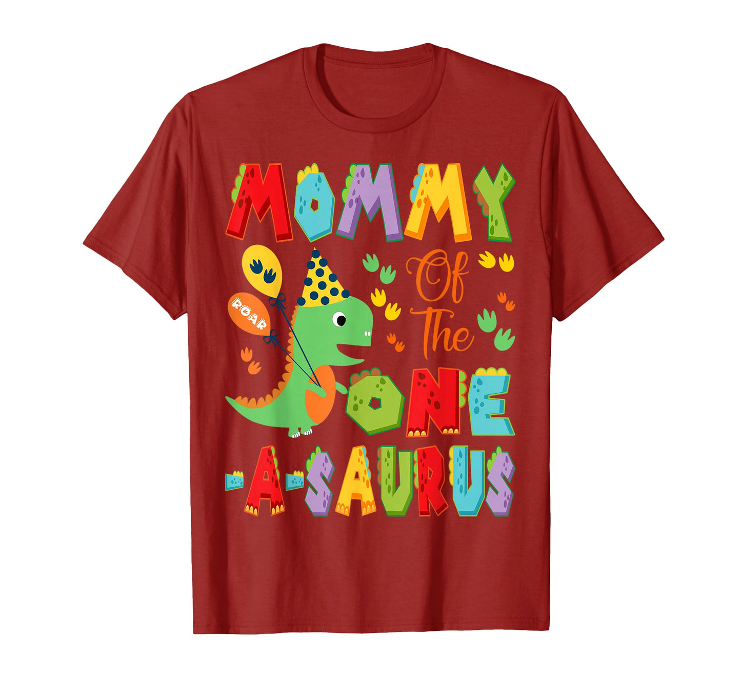 Mommy Of The One-A-Saurus 1St Birthday Boy Dinosaur T-Shirt