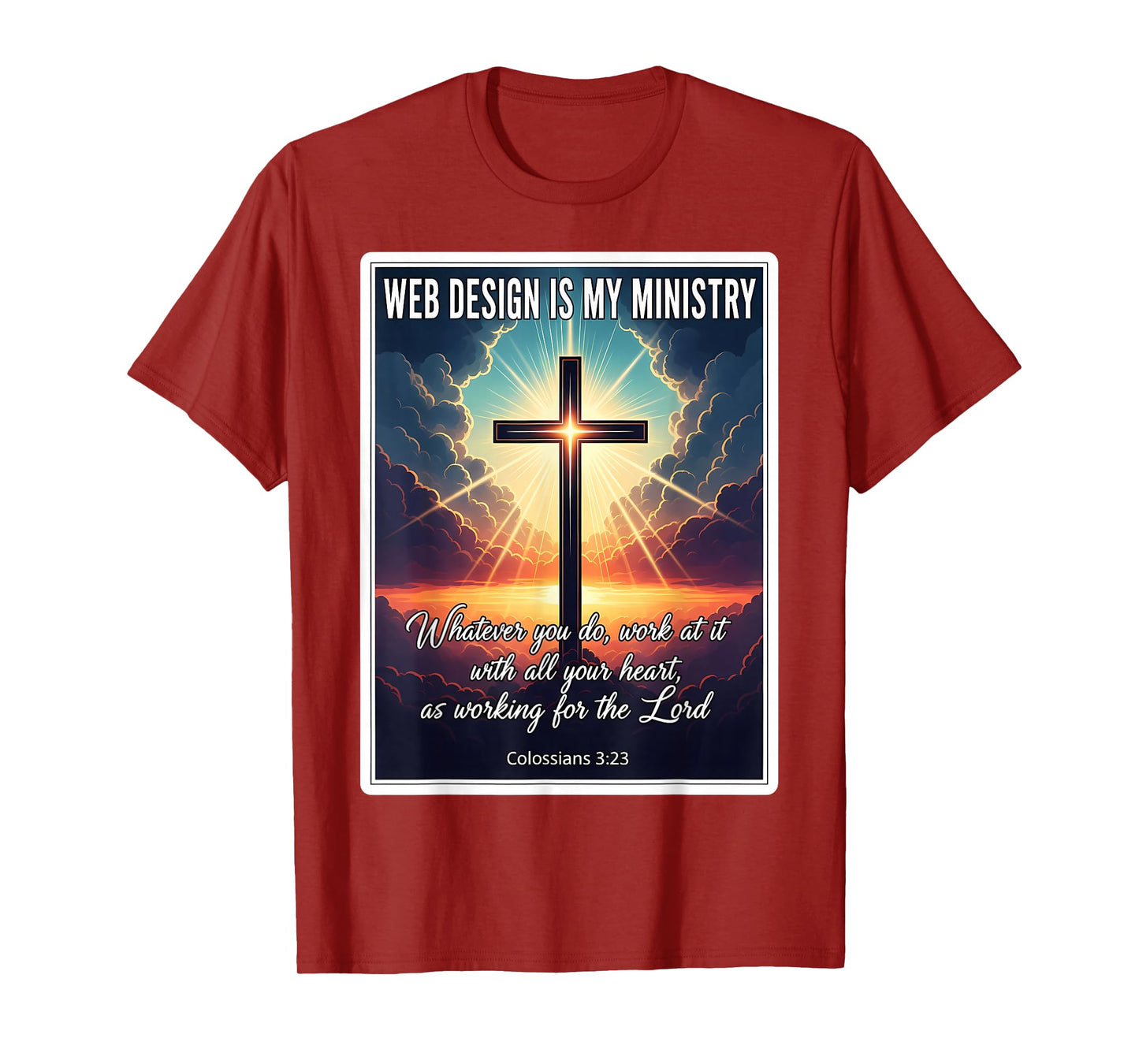 Christian Web Design is My Ministry Designer Developer Jesus T-Shirt