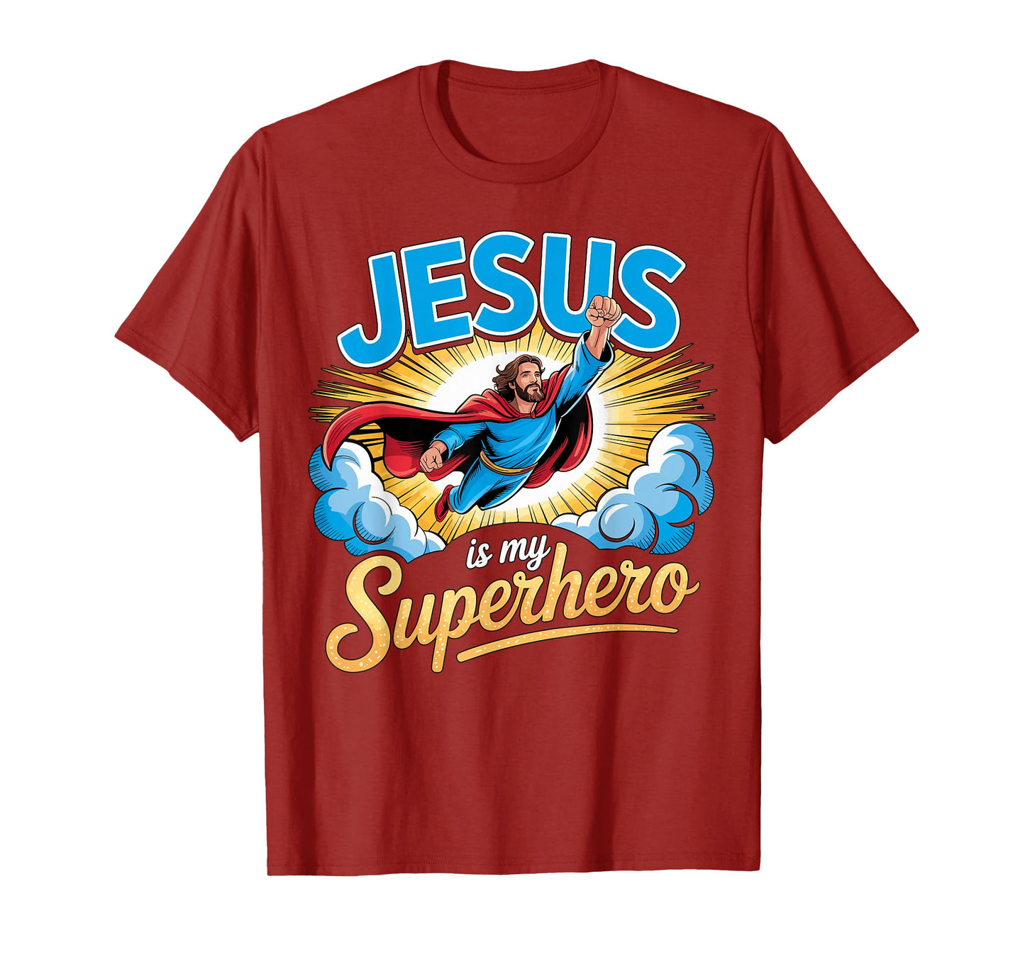 Jesus is My Superhero Christian Faith T-Shirt