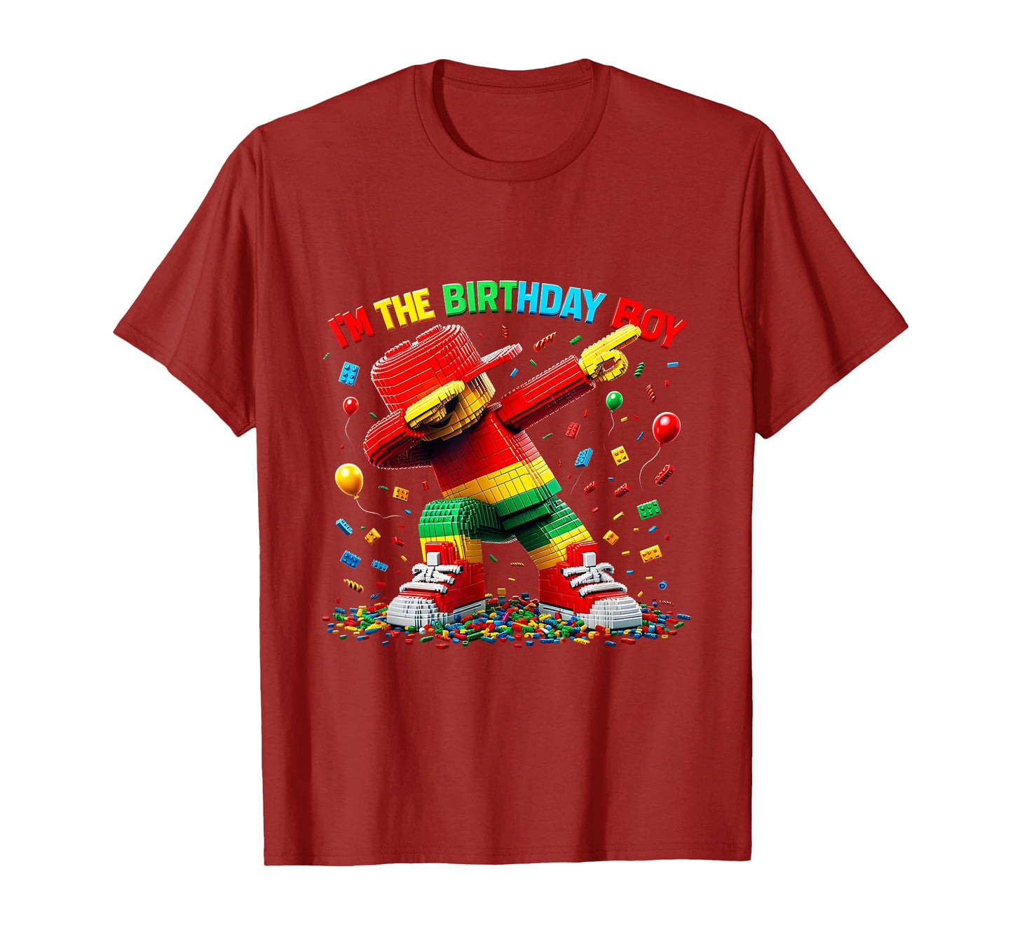 Gamer Building Blocks Bruh Birthday Brick Builder T-Shirt