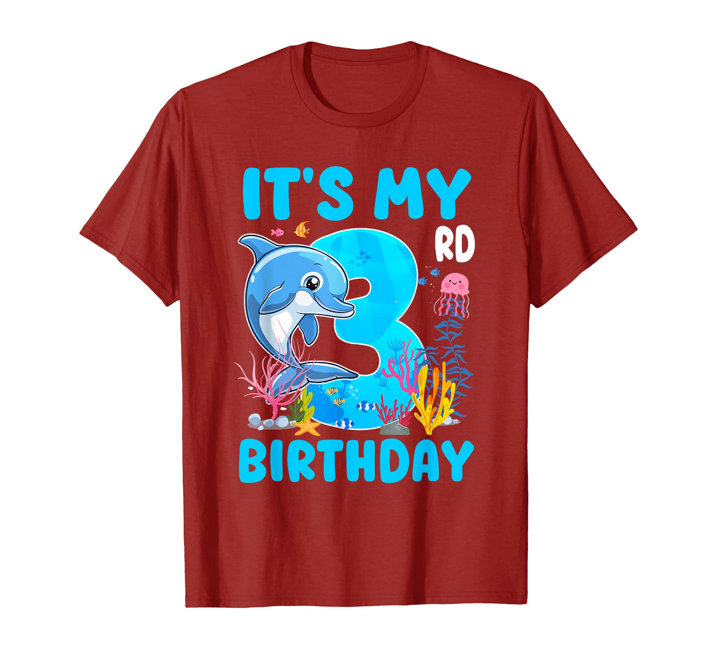 It's My 3rd Birthday Dolphin Sea Animal Themed 3 Year Old T-Shirt