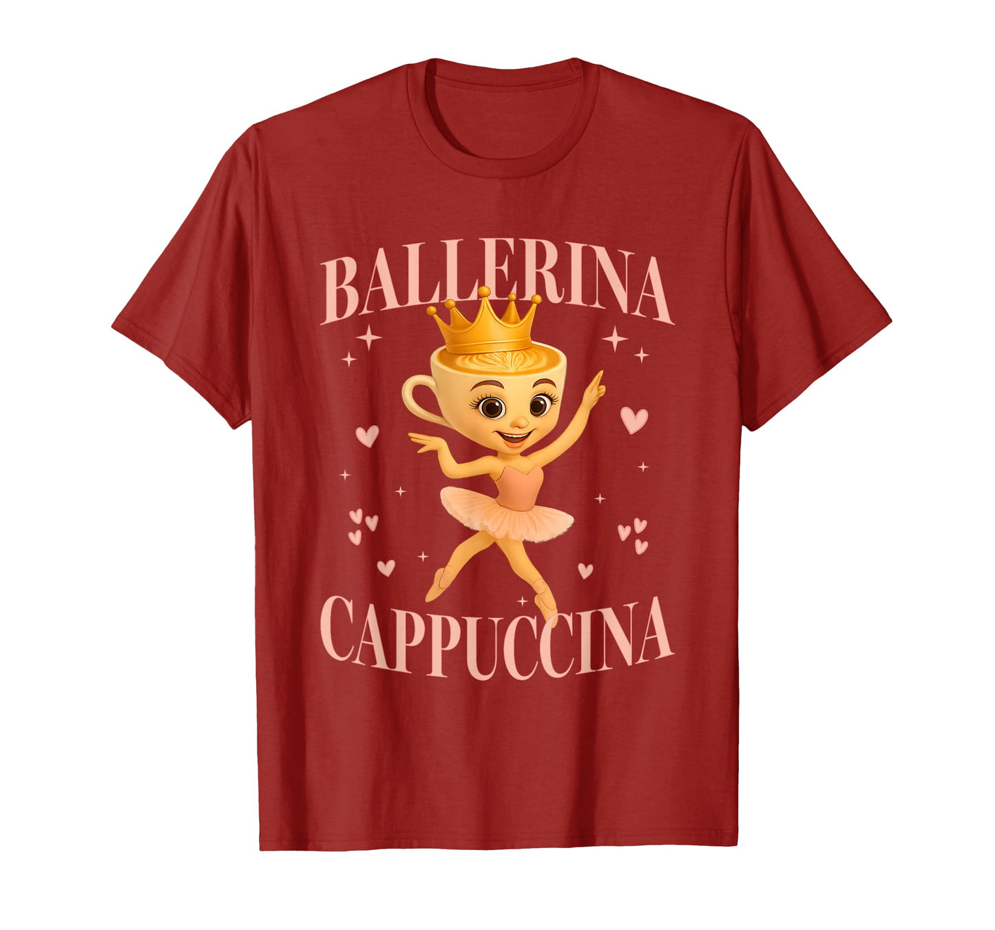 Ballerina Cappuccina Princess Italian Brainrot Girl Kids T-Shirt