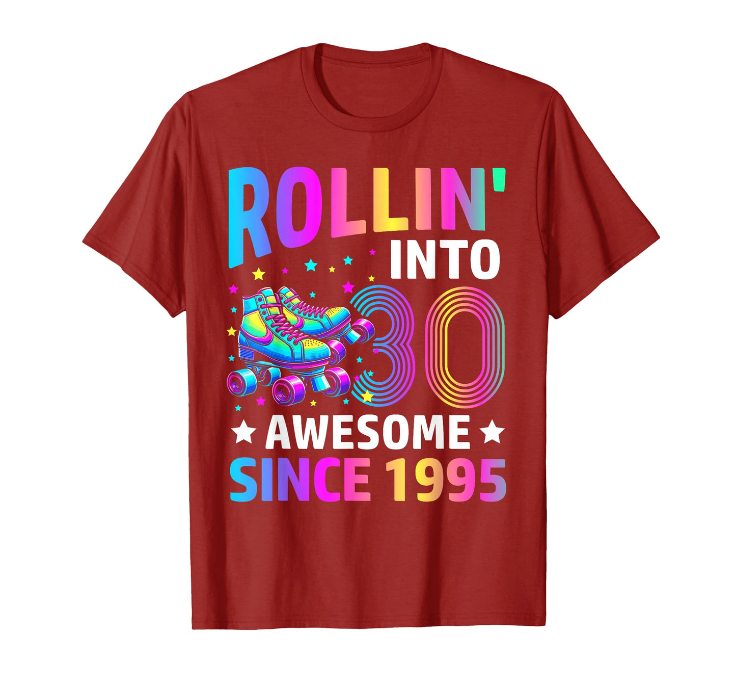 Rolling into 30 years old Skates 30th Birthday Gifts Girls T-Shirt
