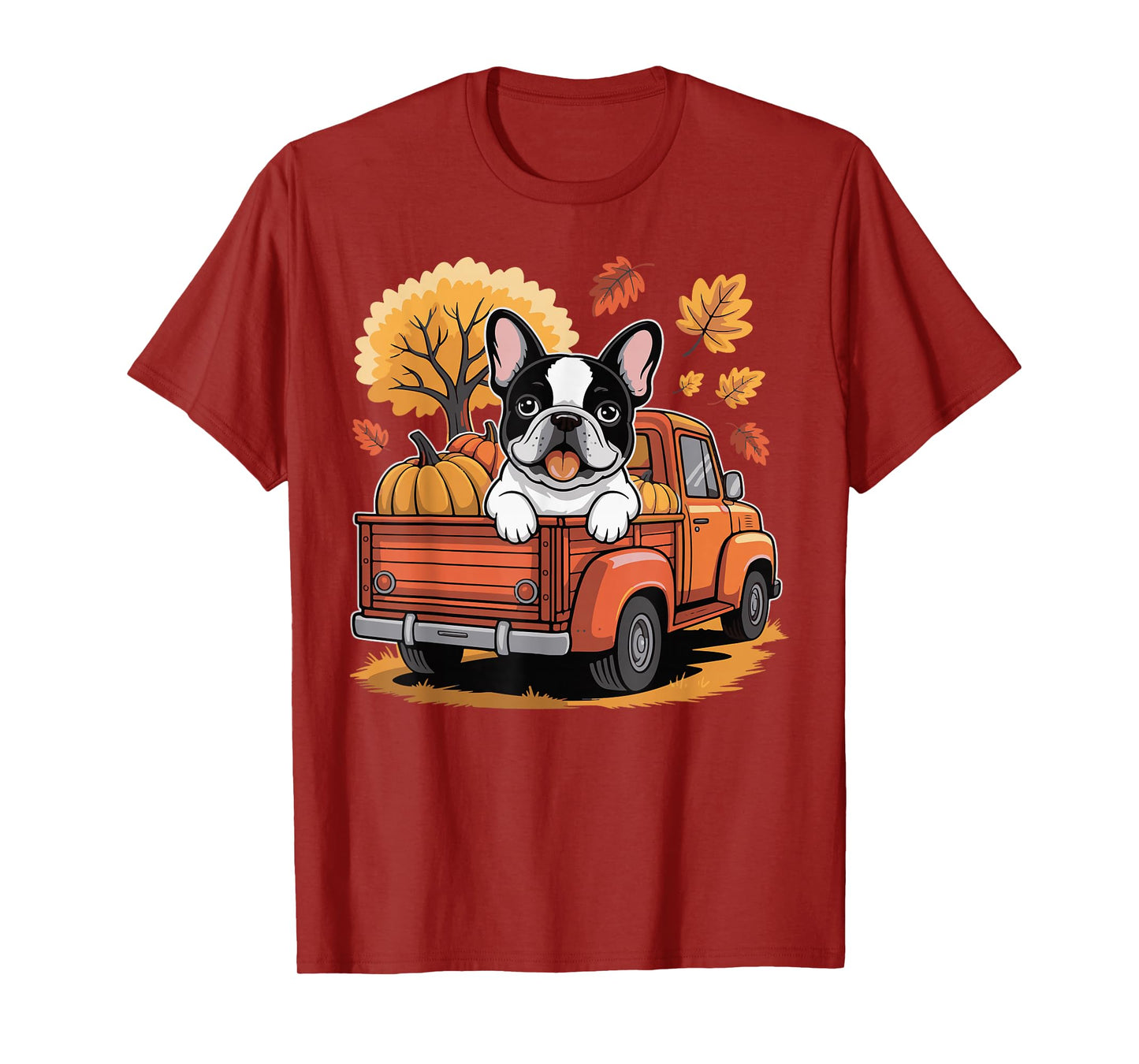 Happy Thanksgiving Dog Lovers French Bulldog Pumpkin Autumn T-Shirt