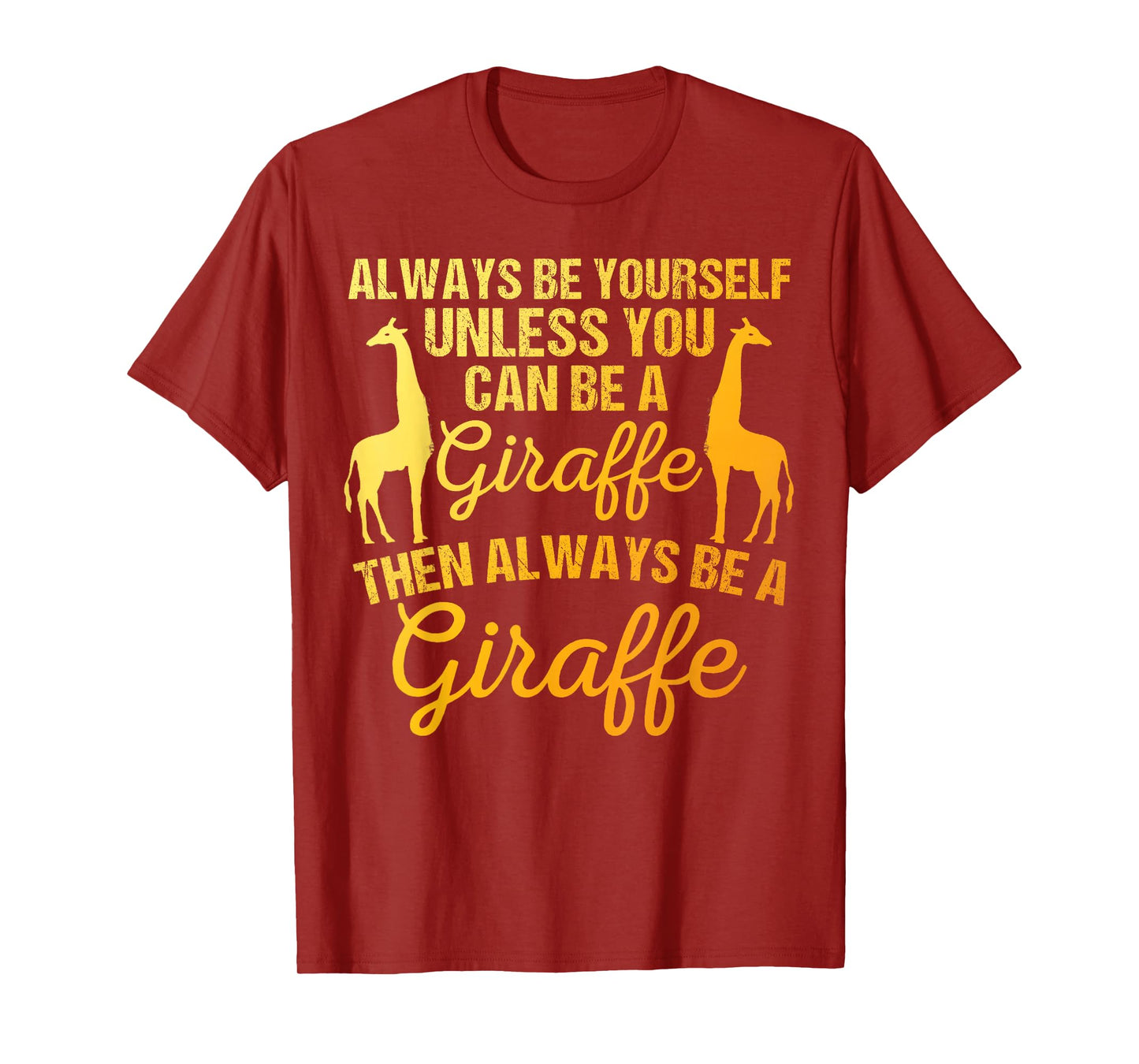 Cute Giraffe Design for Men Women Adult Safari Giraffe Lover T-Shirt
