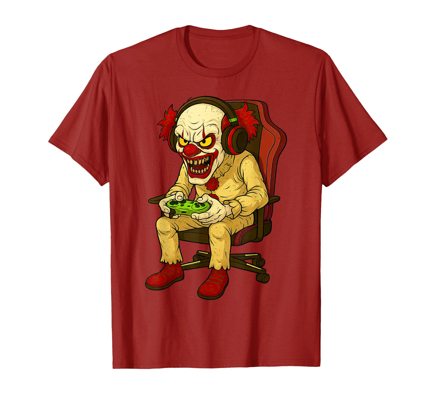 Gamer Halloween Clown Scary Gaming Video Game Boys Girls T-Shirt