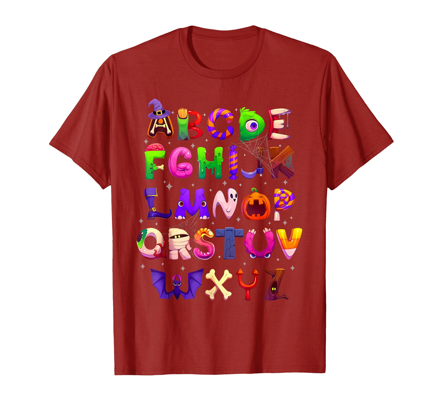 ABCs Learning Kindergarten Teacher Funny Halloween Alphabet T-Shirt