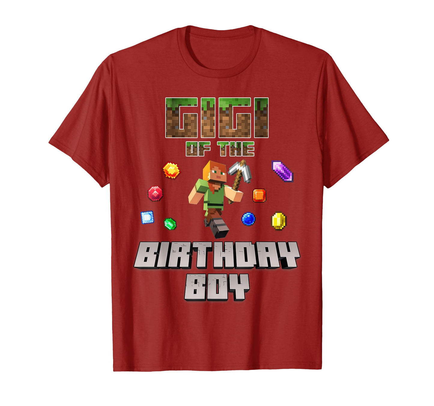 Gigi Of The Birthday Boy Video Gamer Pixel Number T-Shirt