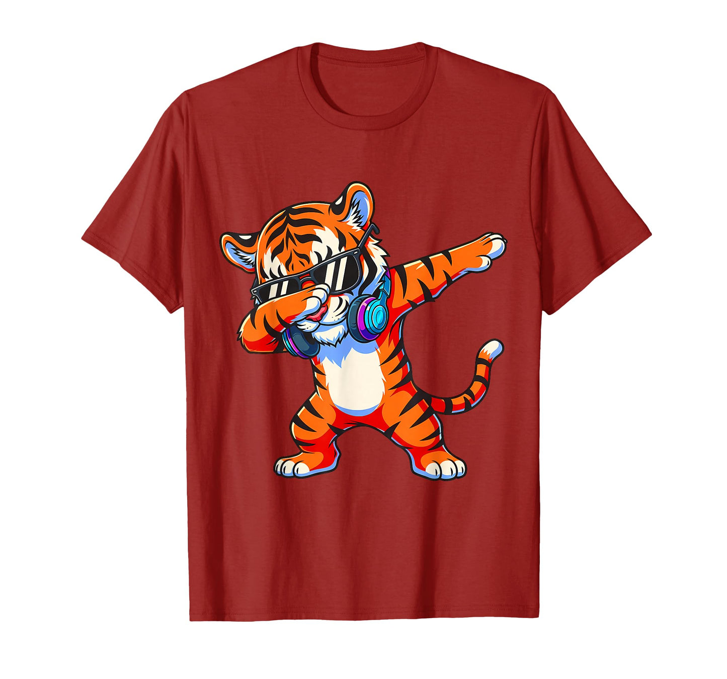 Funny Dabbing Tiger Kids Toddler Boys Girls Animal Lover T-Shirt