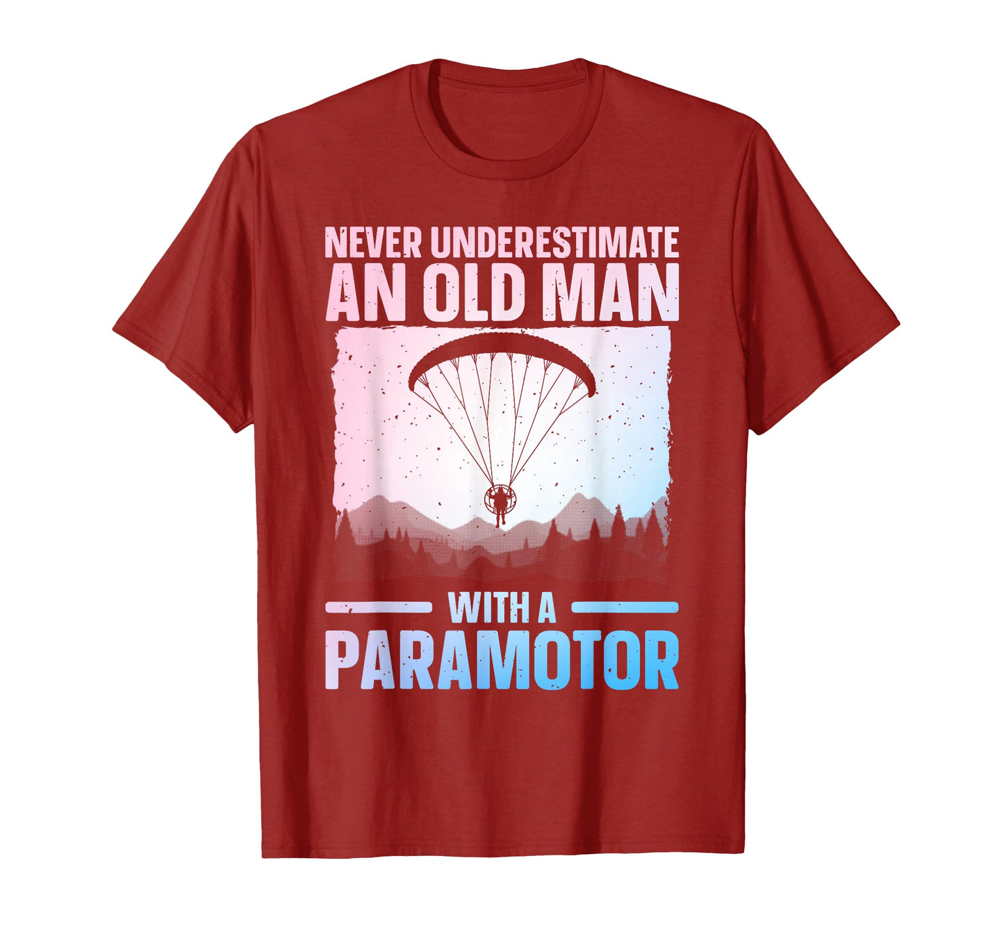 Cool Paramotor Art for Men Grandpa Paragliding Paramotoring T-Shirt