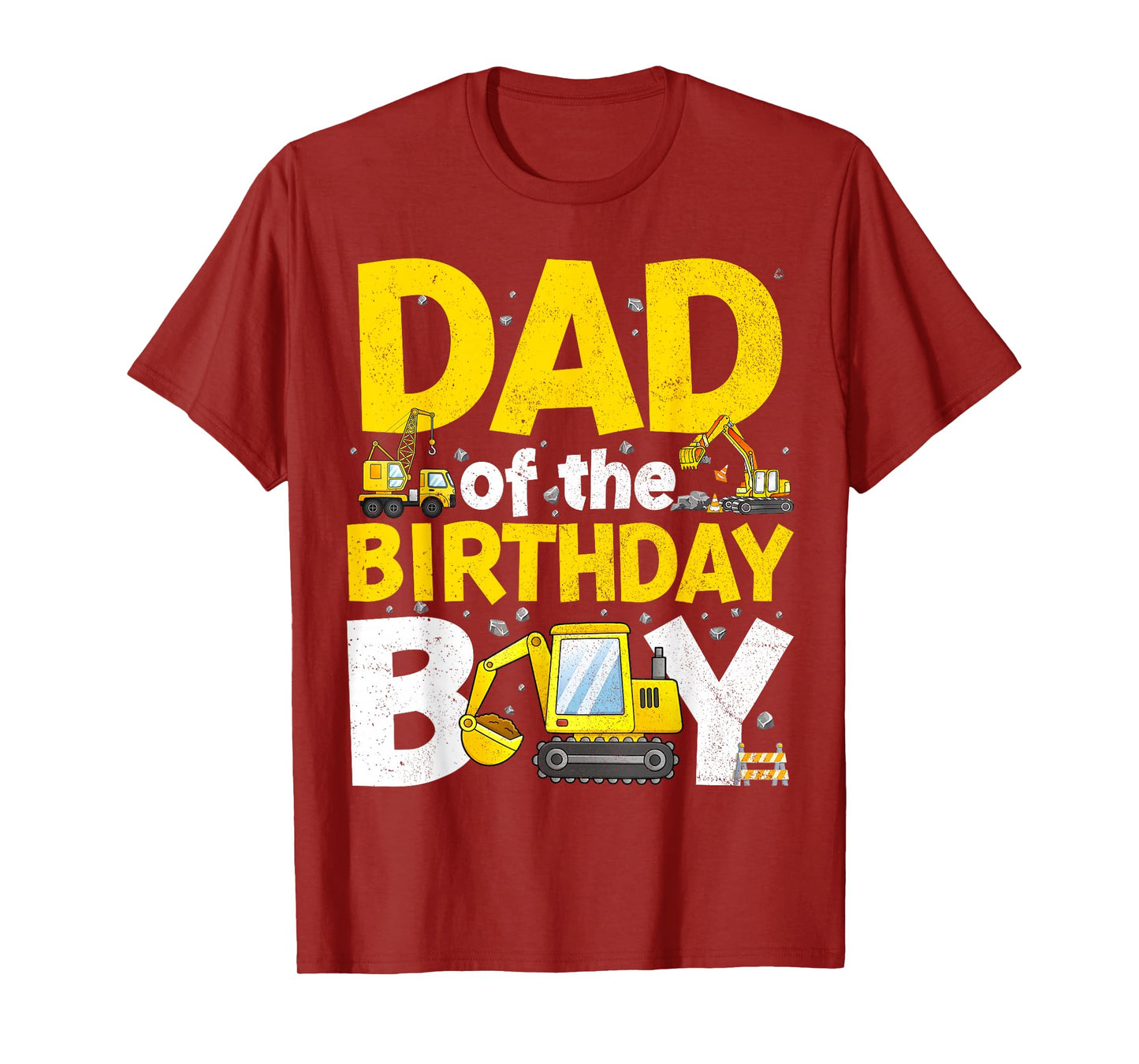 Dad Of The Birthday Boy Matching Construction Family Party T-Shirt