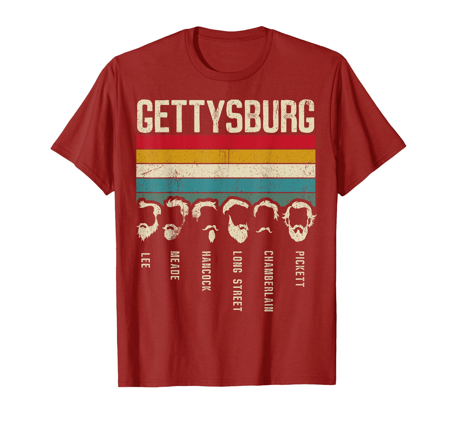 US History - Civil War Beards - Gettysburg Beard T-Shirt