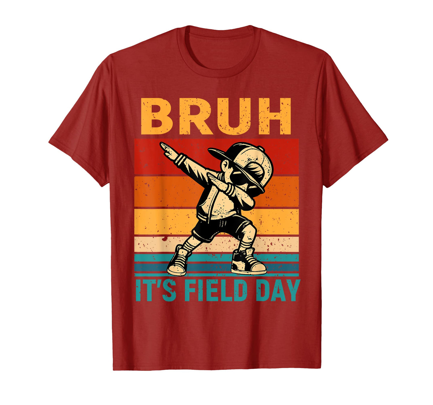 Bruh It's Field Day Teacher Happy Field Day Dabbing Boy T-Shirt