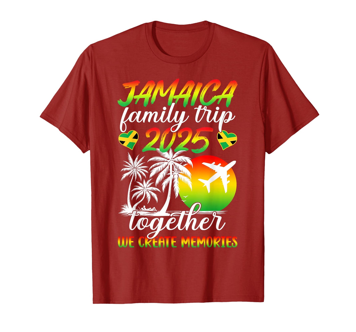 Funny Jamaica Family Trip 2025 We Create Memories Holiday T-Shirt