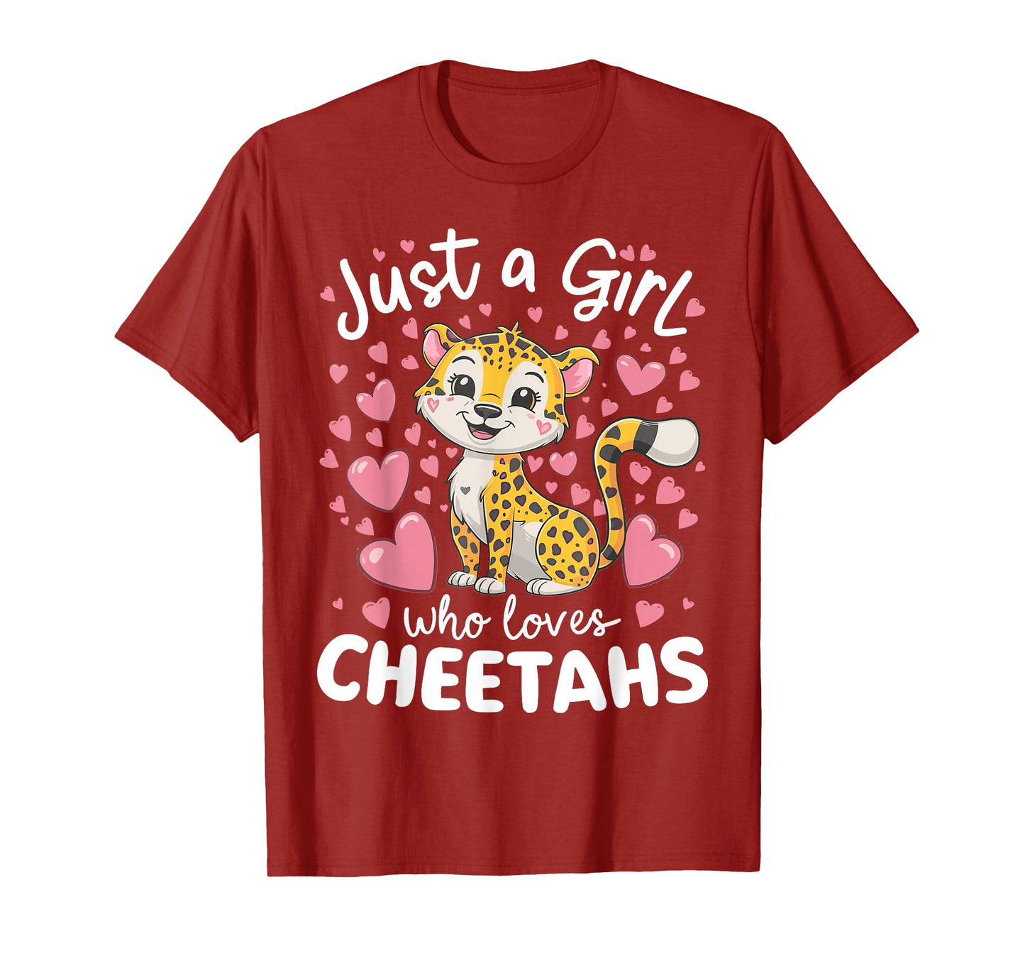 Just a Girl Who Loves Cheetahs African Savanna T-Shirt