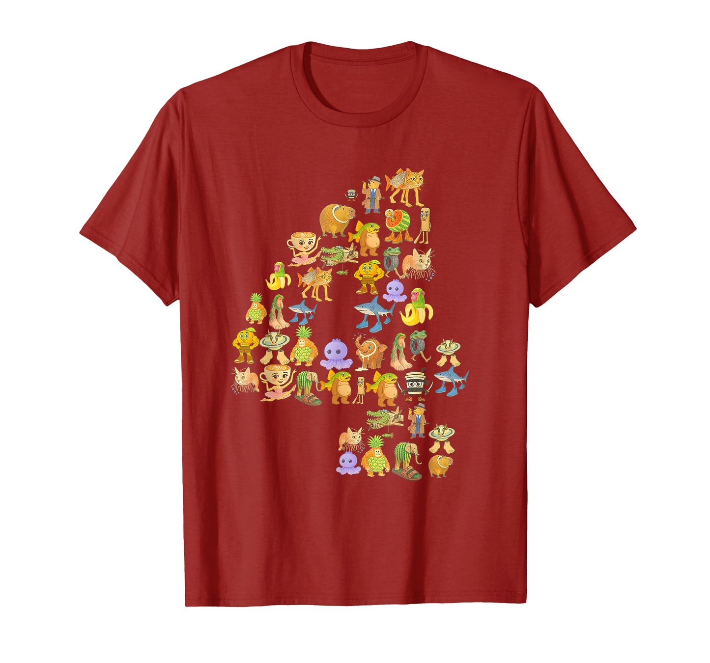 Italian Brainrot Meme 4th Birthday Party 4 Year Old Bday Boy T-Shirt