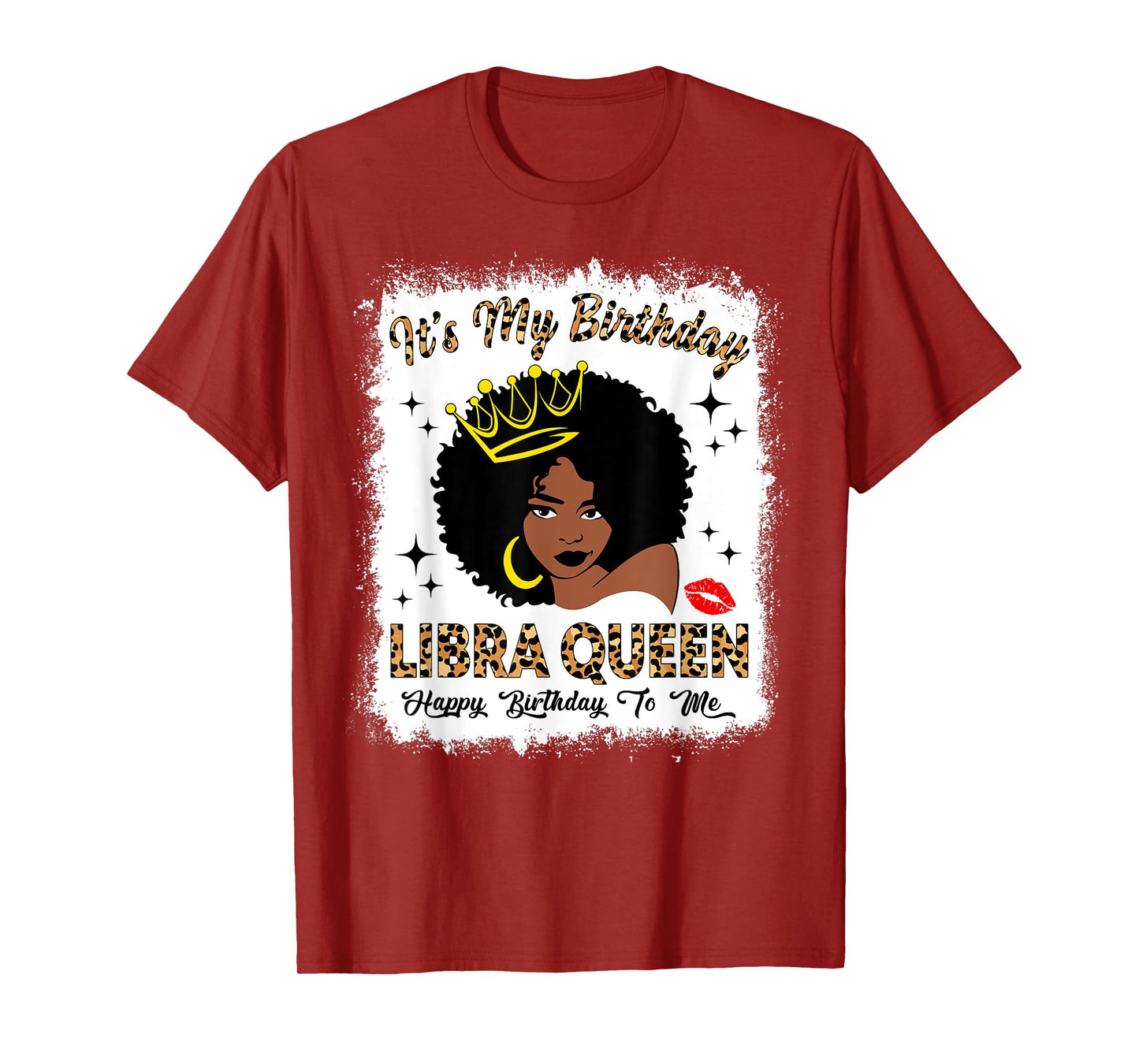 It's My Birthday Afro Women African American Libra Queen T-Shirt