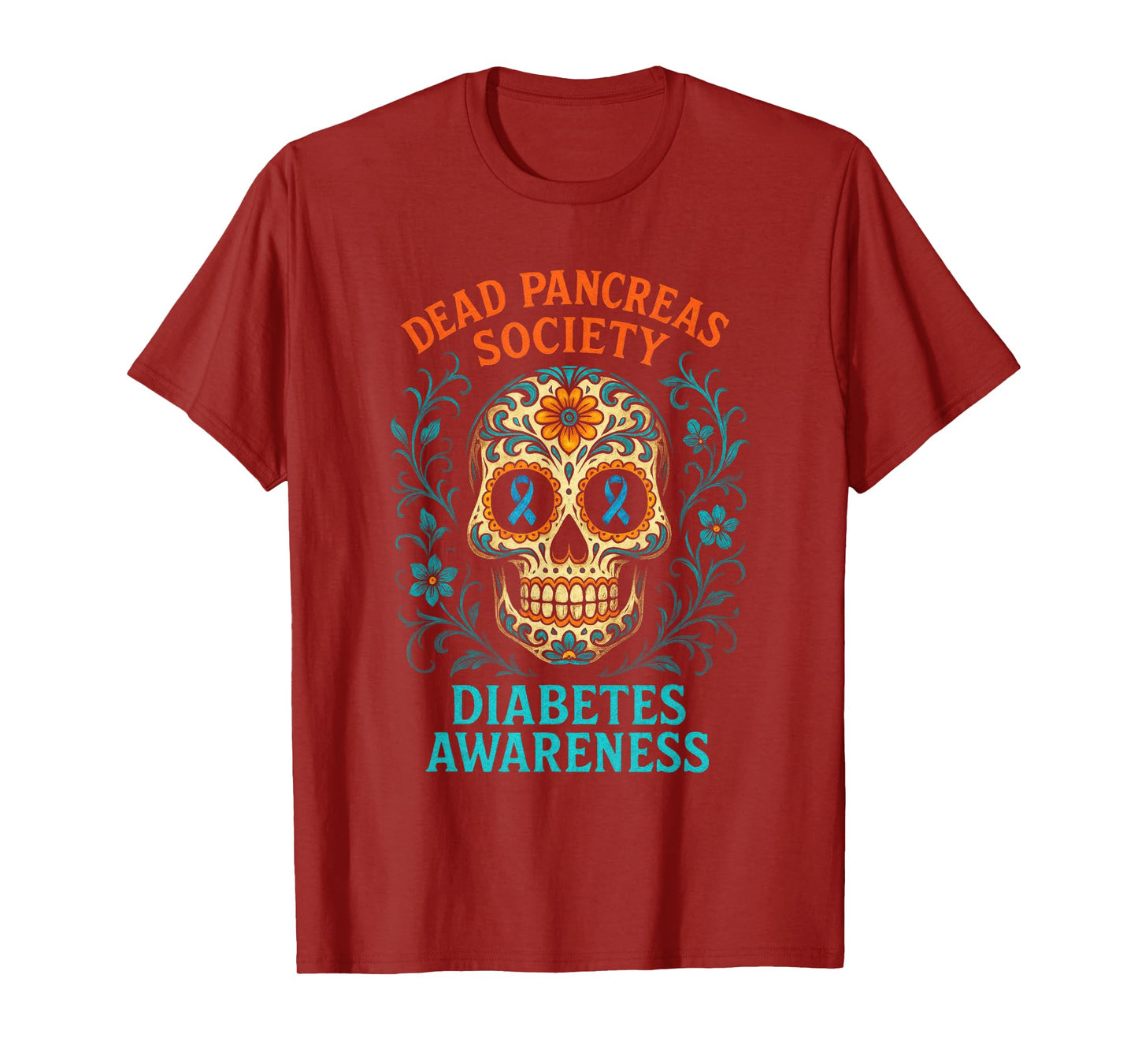 Dead Pancreas Society - Diabetes Awareness Skull T-Shirt
