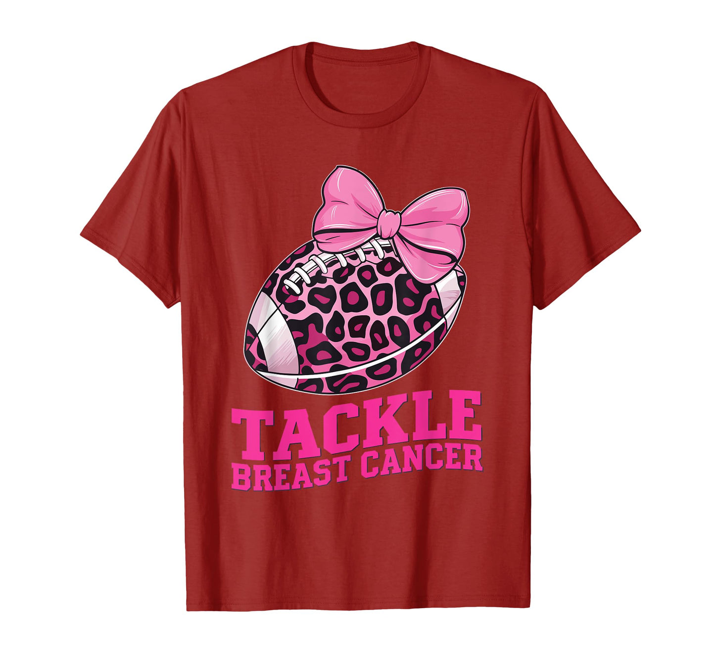 Tackle Breast Cancer Awareness American Football Women Kids T-Shirt