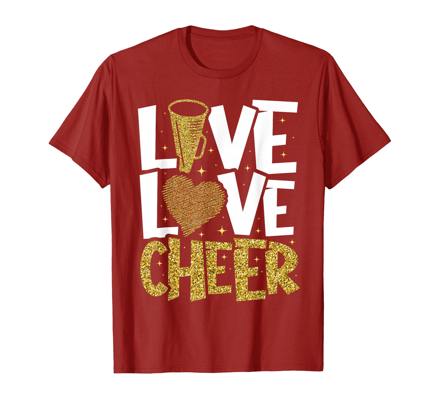 Live Love Cheer Girl Cheerleading Cheerleader Women Cheer T-Shirt