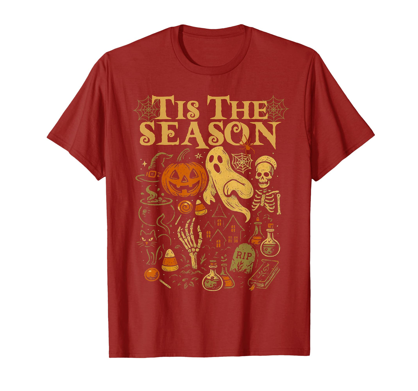 Tis The Season Retro Halloween Spooky Season Fall Boo Ghost T-Shirt