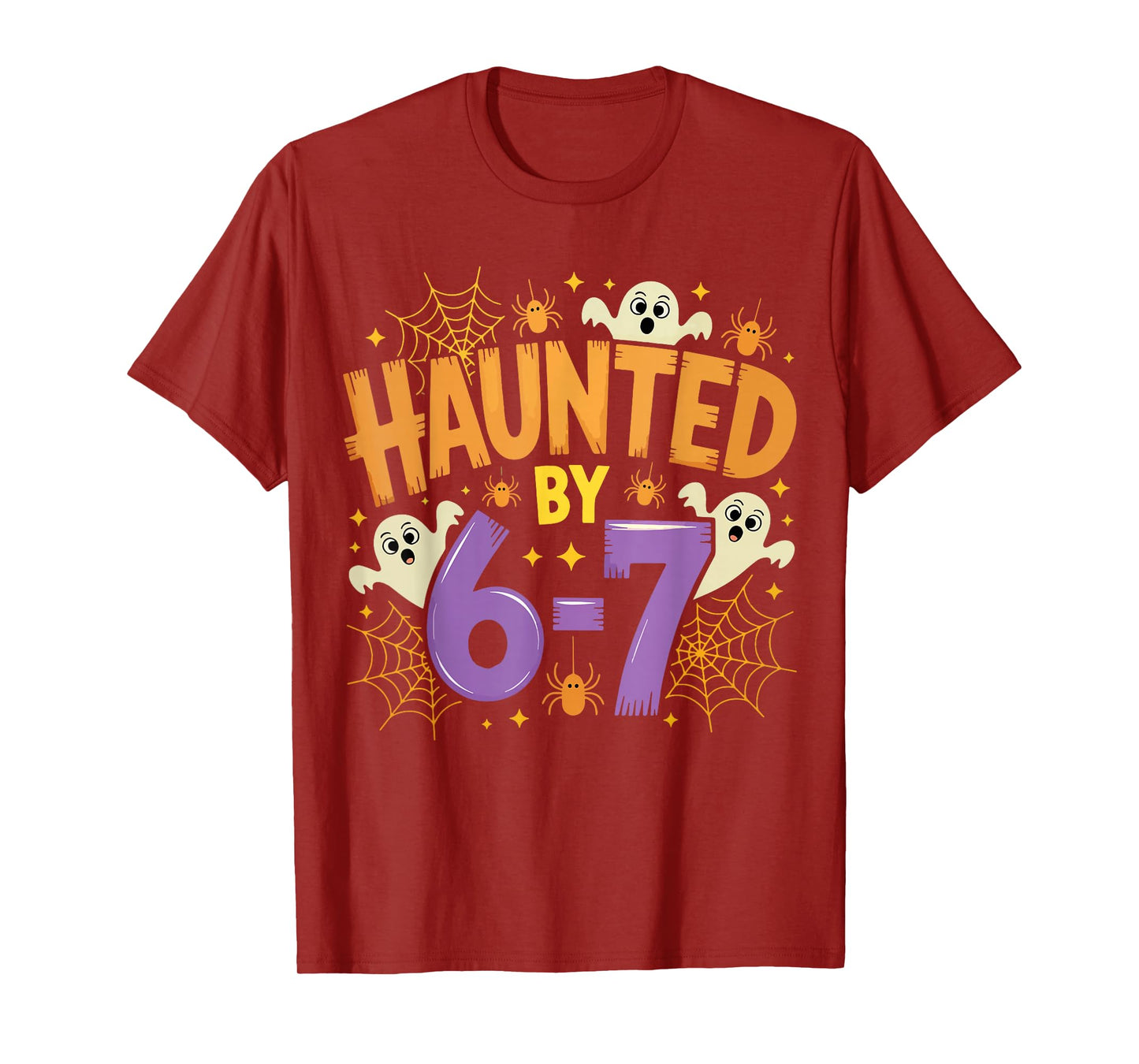 Haunted by 67 – Funny Ghost and Pumpkin Halloween Costume T-Shirt