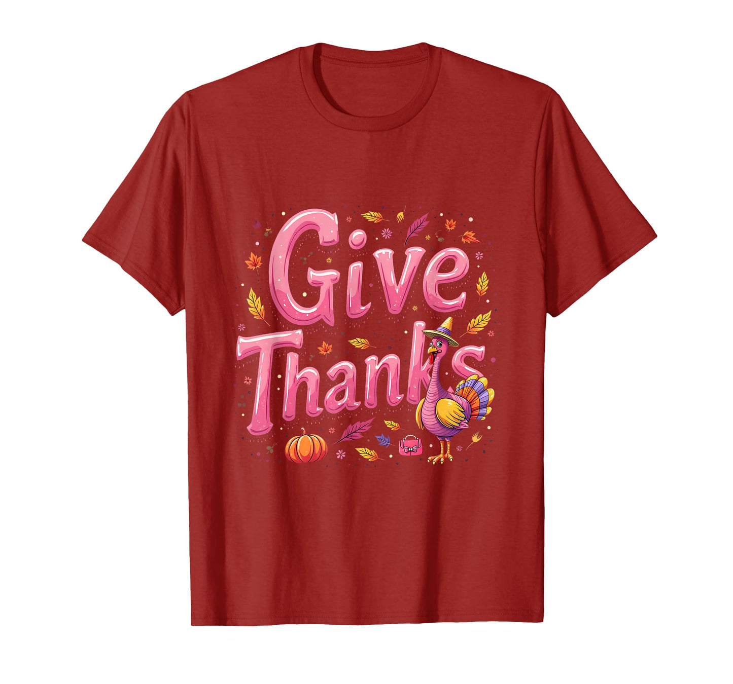 Thankful Turkey Give Thanks Grandma Mama Mom Denim T-Shirt