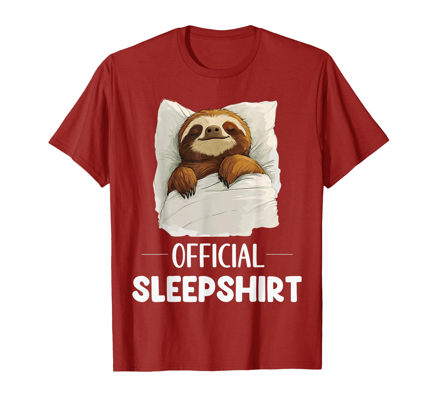 Official Sleepshirt Cute Sleeping Sloth Animal Lovers Pajama T-Shirt