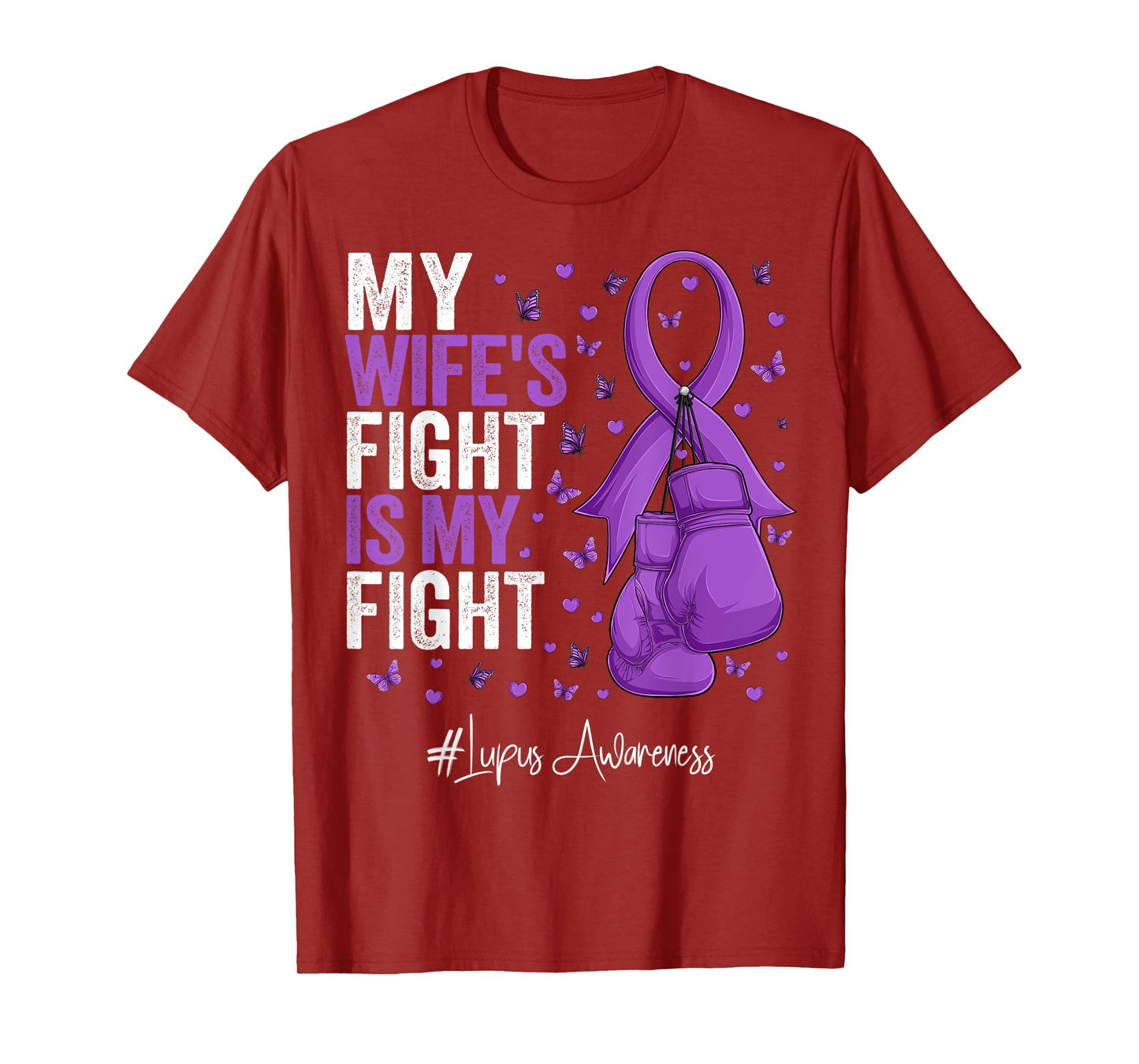 Purple Ribbon Wife Lupus Awareness T-Shirt