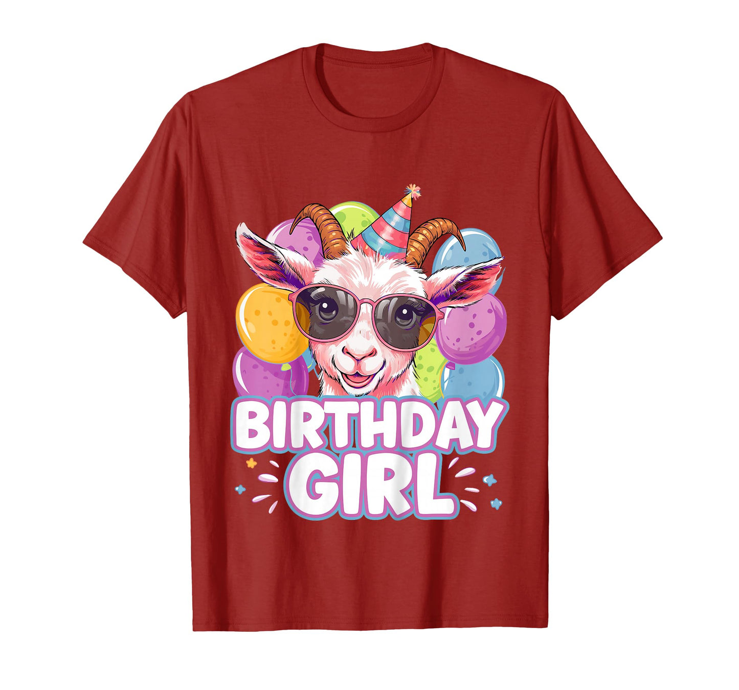 Girl Birthday Goat Kids T-Shirt