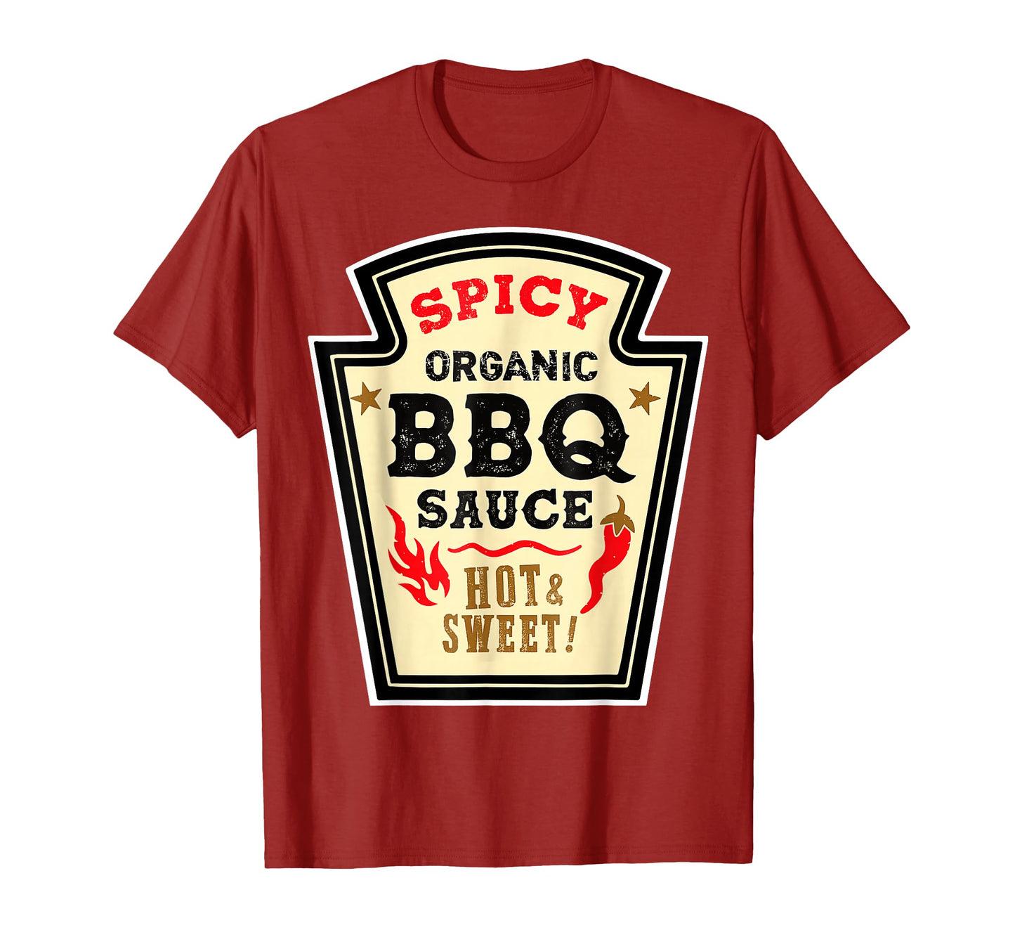 Halloween Spicy BBQ Sauce Funny Food Costume Men Women Kids T-Shirt
