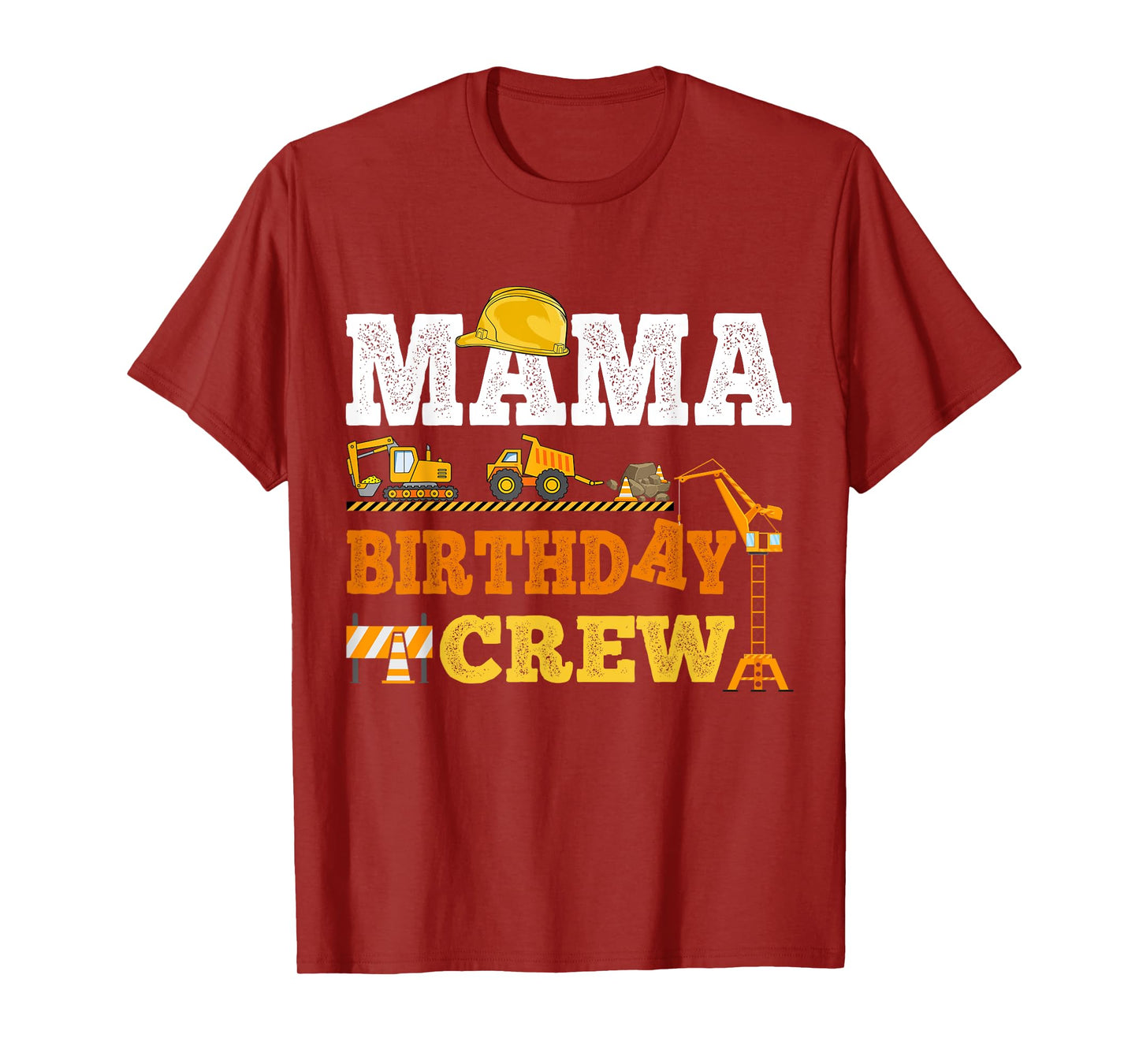 Mama Birthday Crew Construction Excavator Kids Family Set T-Shirt