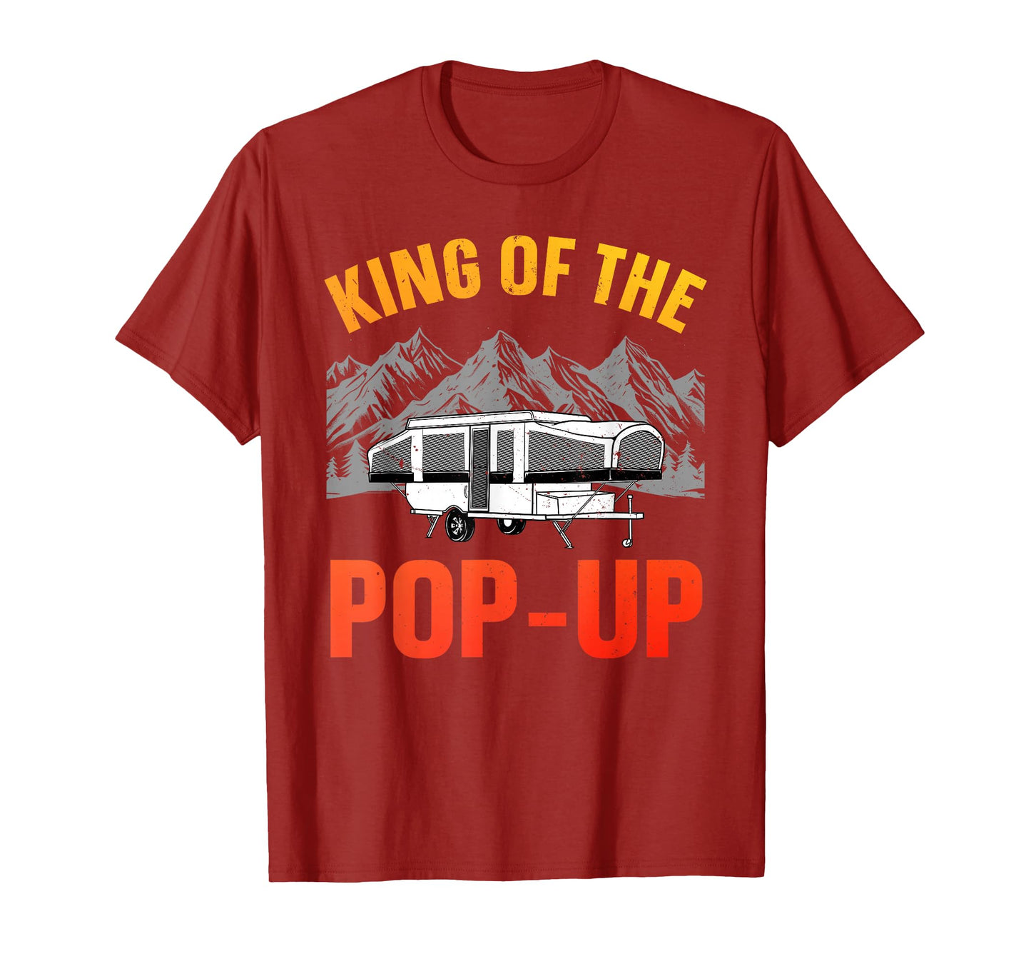 Funny Pop Up Camper Art for Men Dad Pop Up Trailer Camping T-Shirt