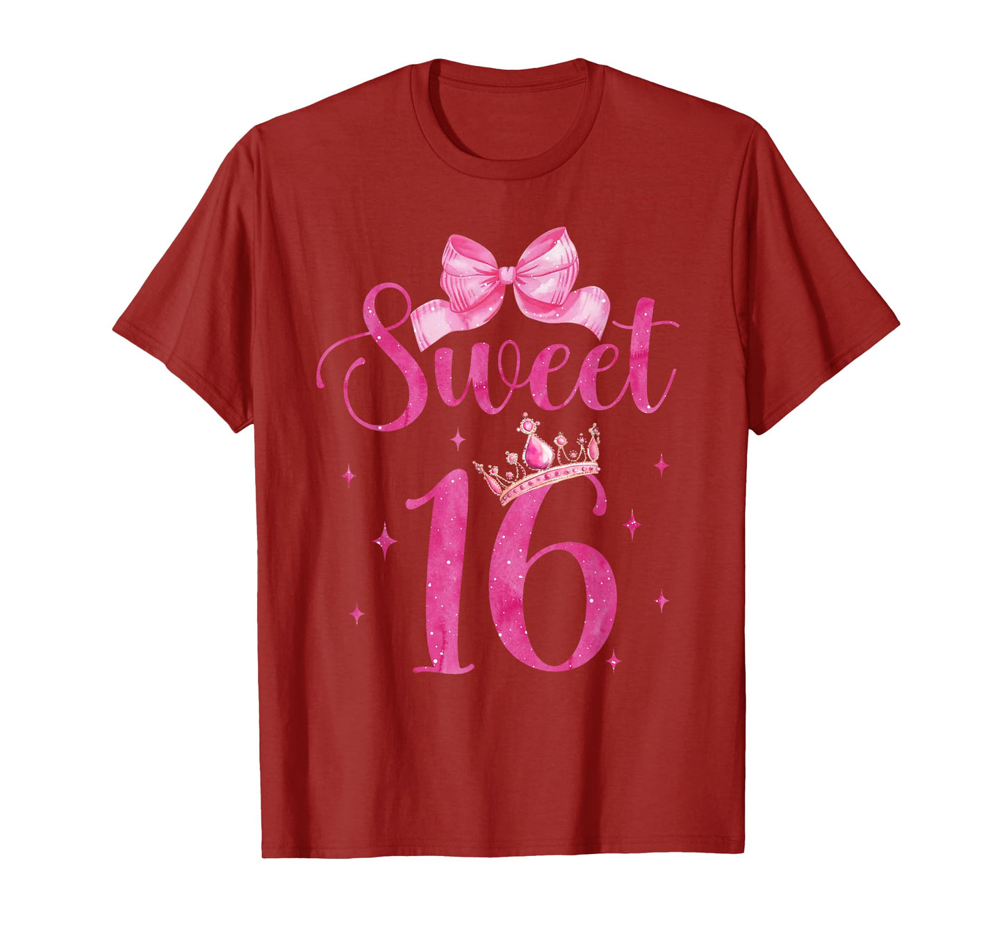 Sweet 16 Birthday Girl Coquette Aesthetic Pink Bow Birthday T-Shirt
