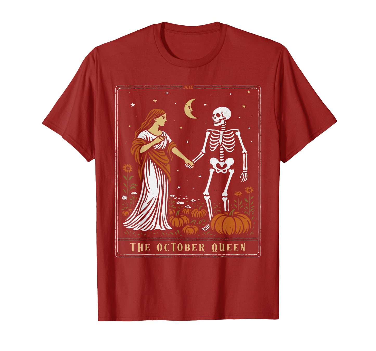 The October Queen Tarot Card Halloween Spooky Season T-Shirt