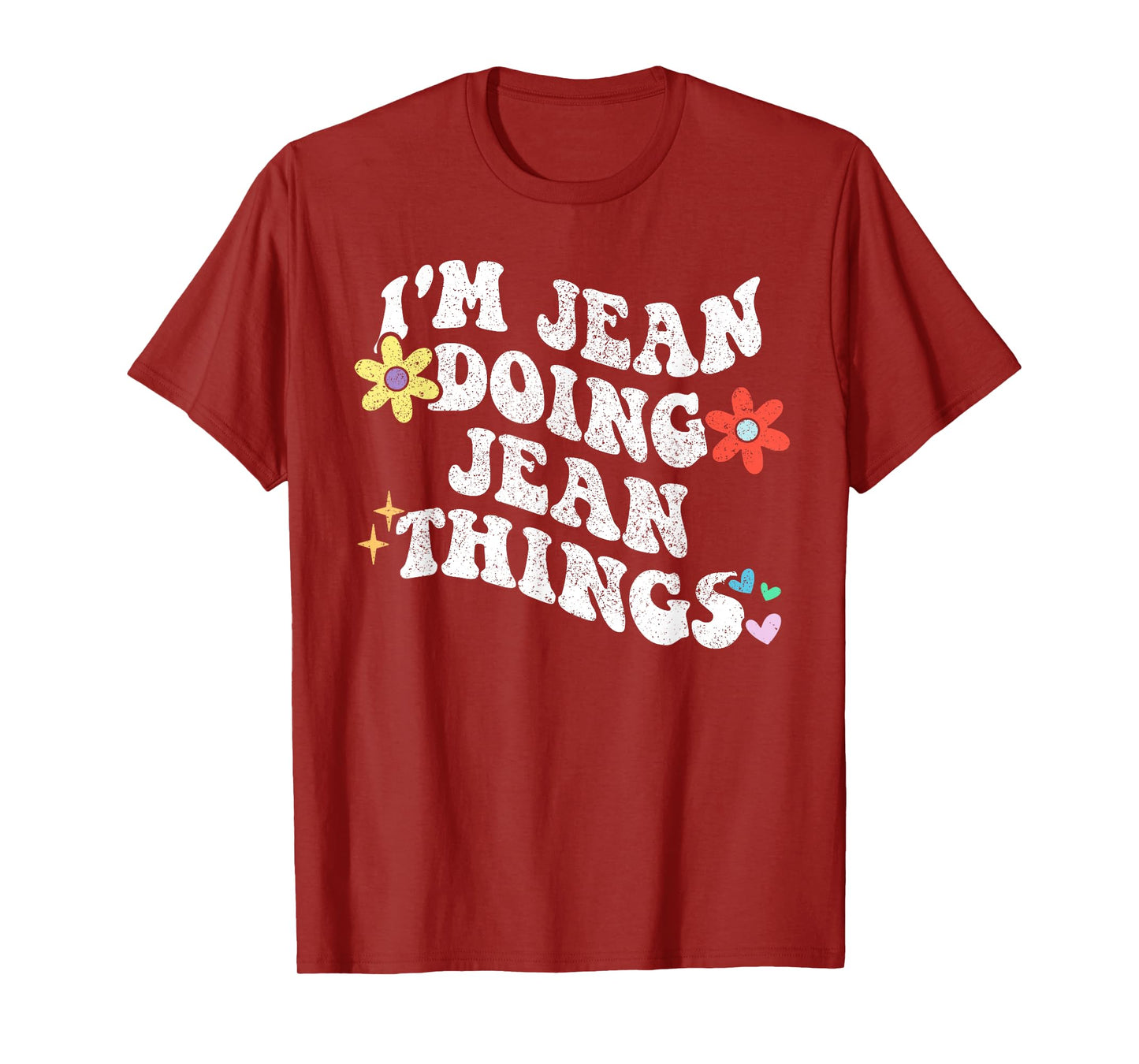 Retro Groovy Im JEAN Doing JEAN Things Funny Mother's Day T-Shirt