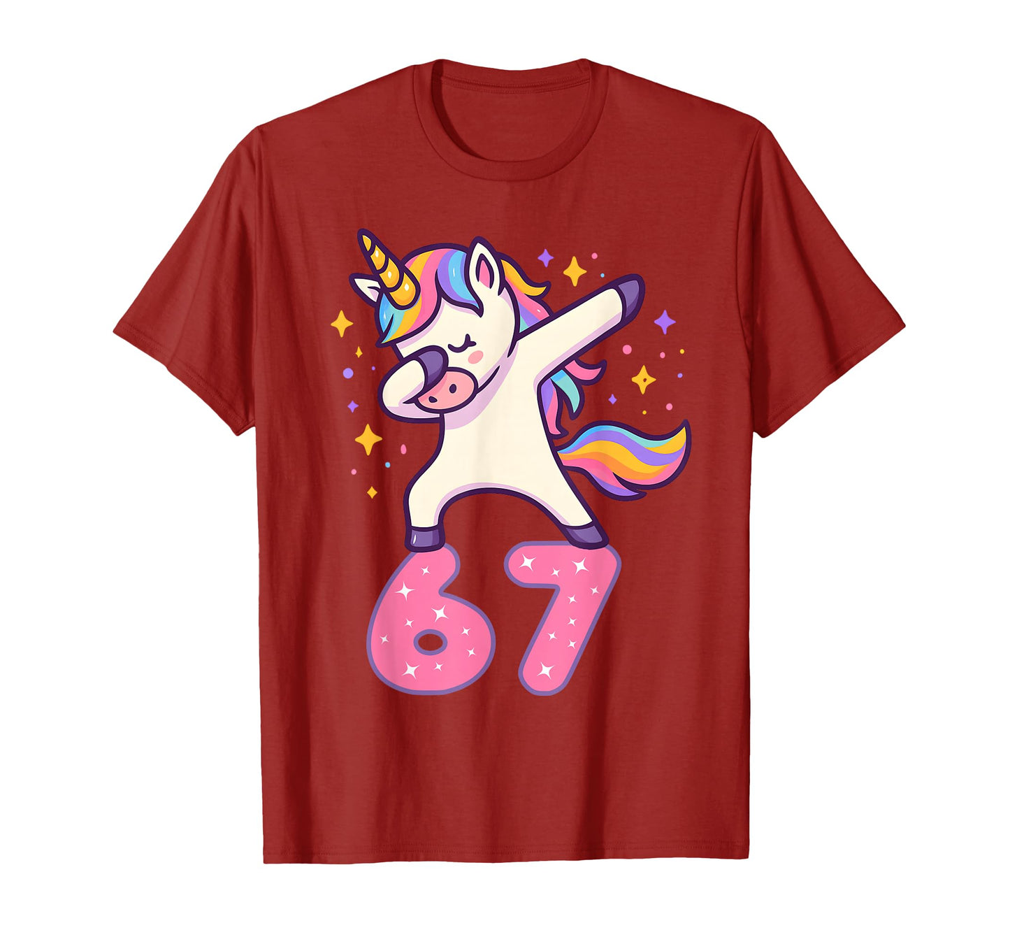 67 Unicorn for Girls Six Seven Meme Brainrot Funny Kids T-Shirt