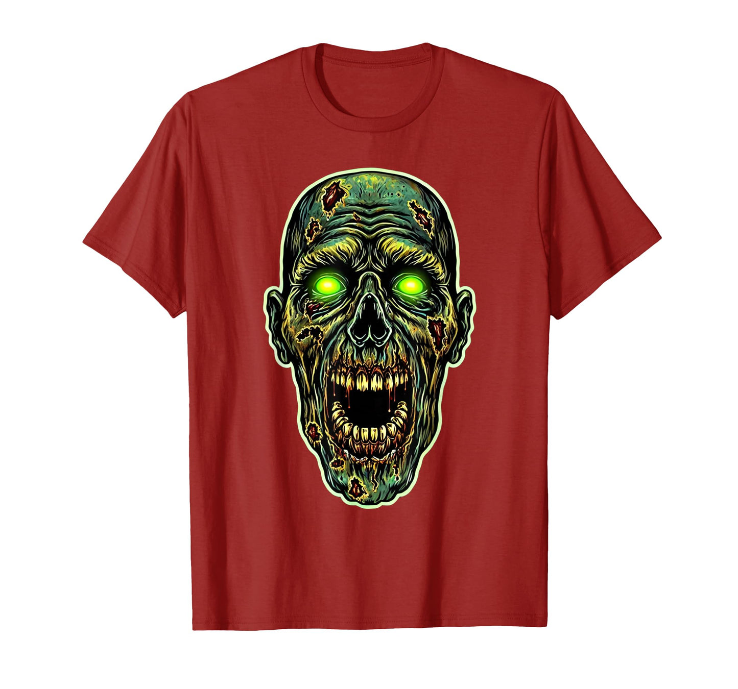 Scary Zombie Face Evil Zombie Halloween Costume T-Shirt