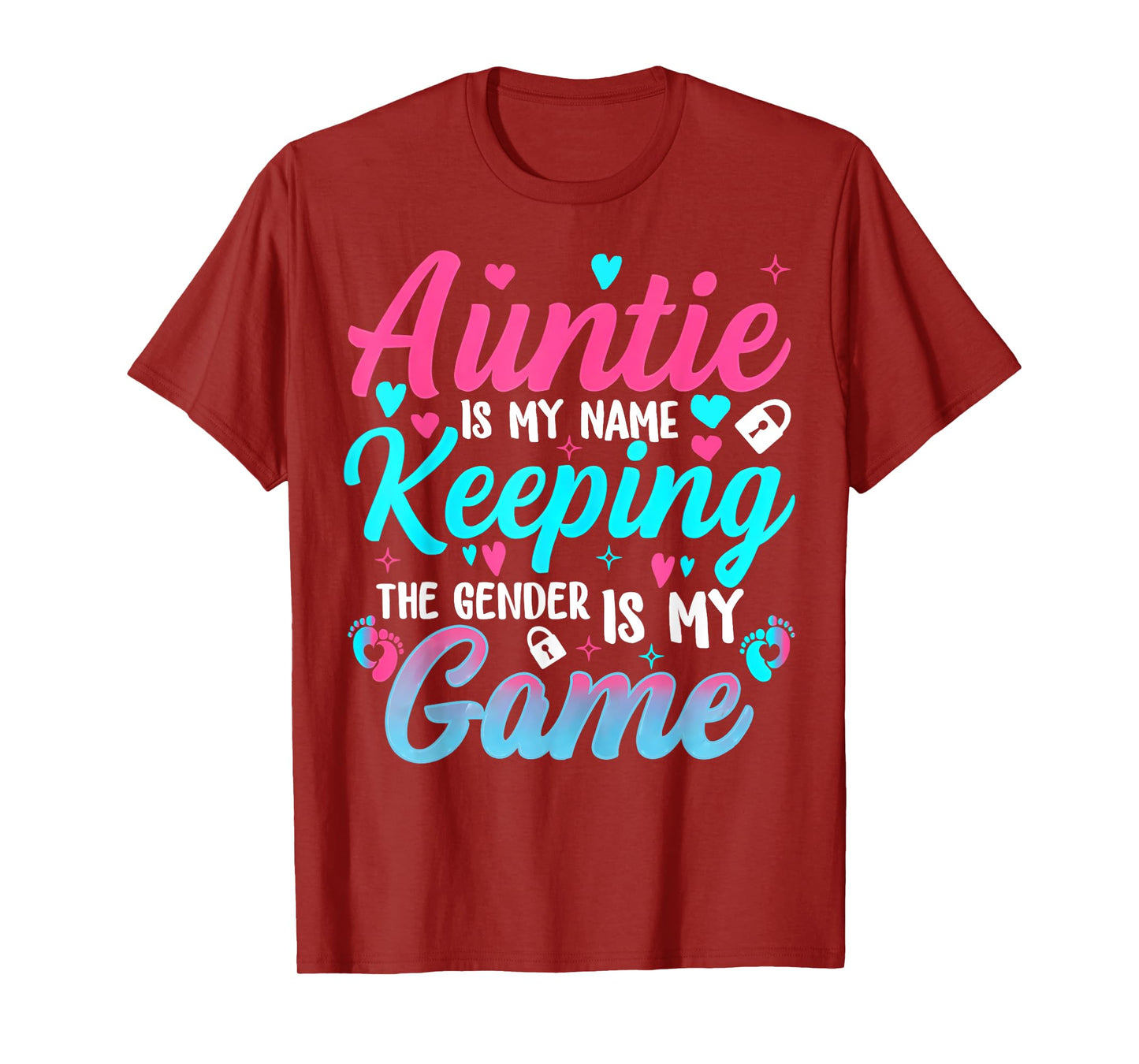 Auntie is My Name Keeping The Gender is My Game Baby Reveal T-Shirt