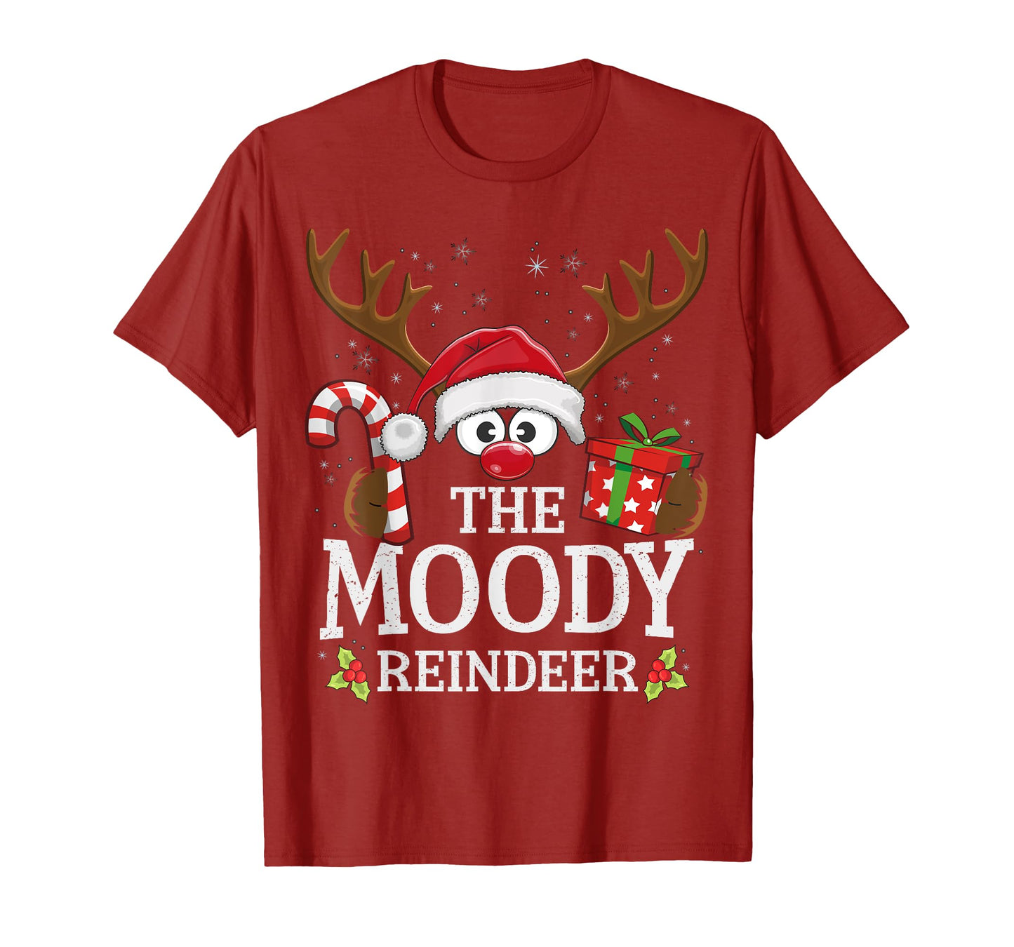 Christmas Matching The Moody Reindeer Family T-Shirt