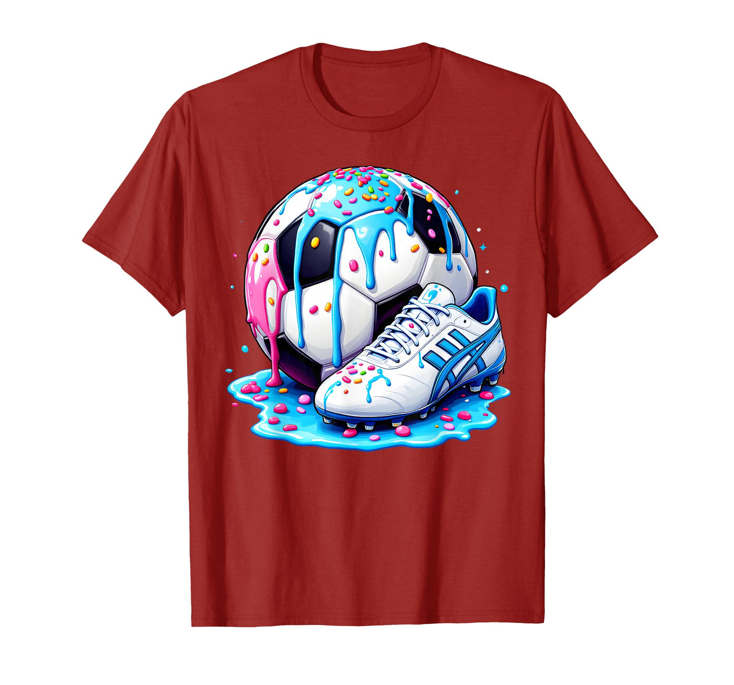 Soccer Ice Cream Sprinkles Theme Youth Respect The Drip Kids T-Shirt