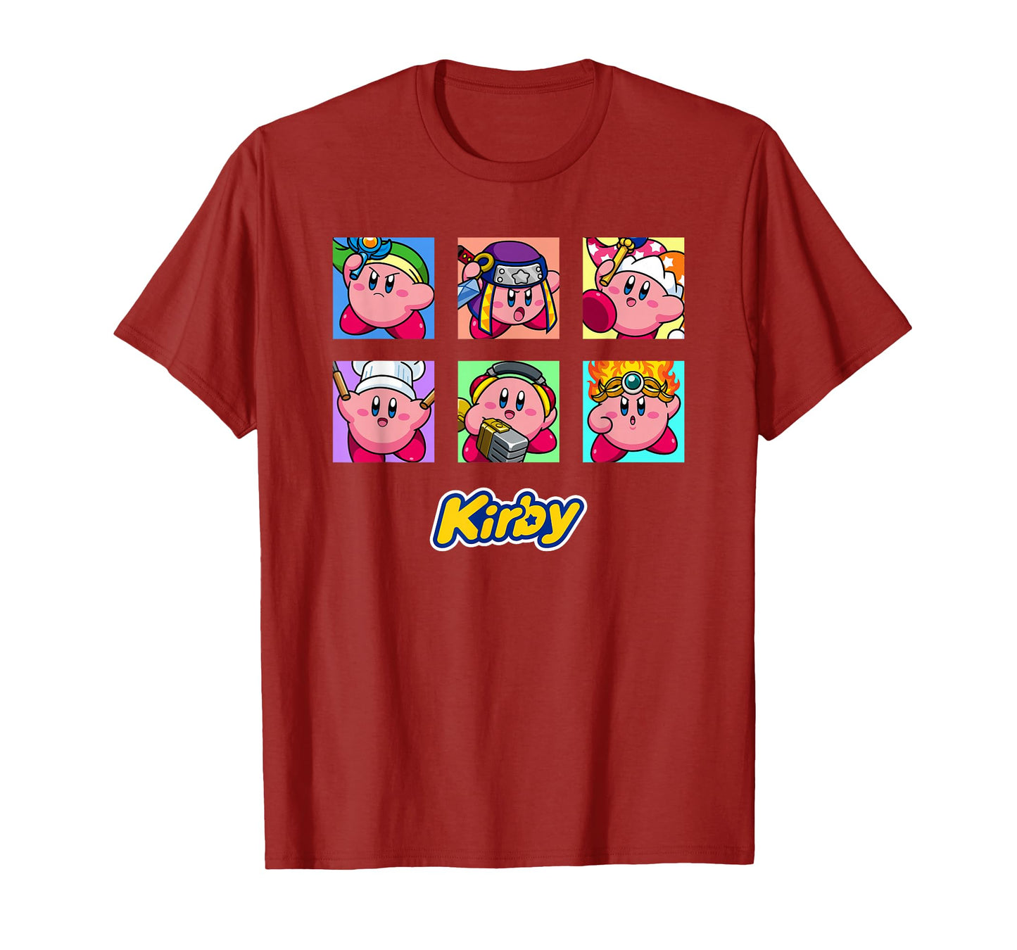 Kirby Selected Abilities Collage Pop Art Full Color T-Shirt