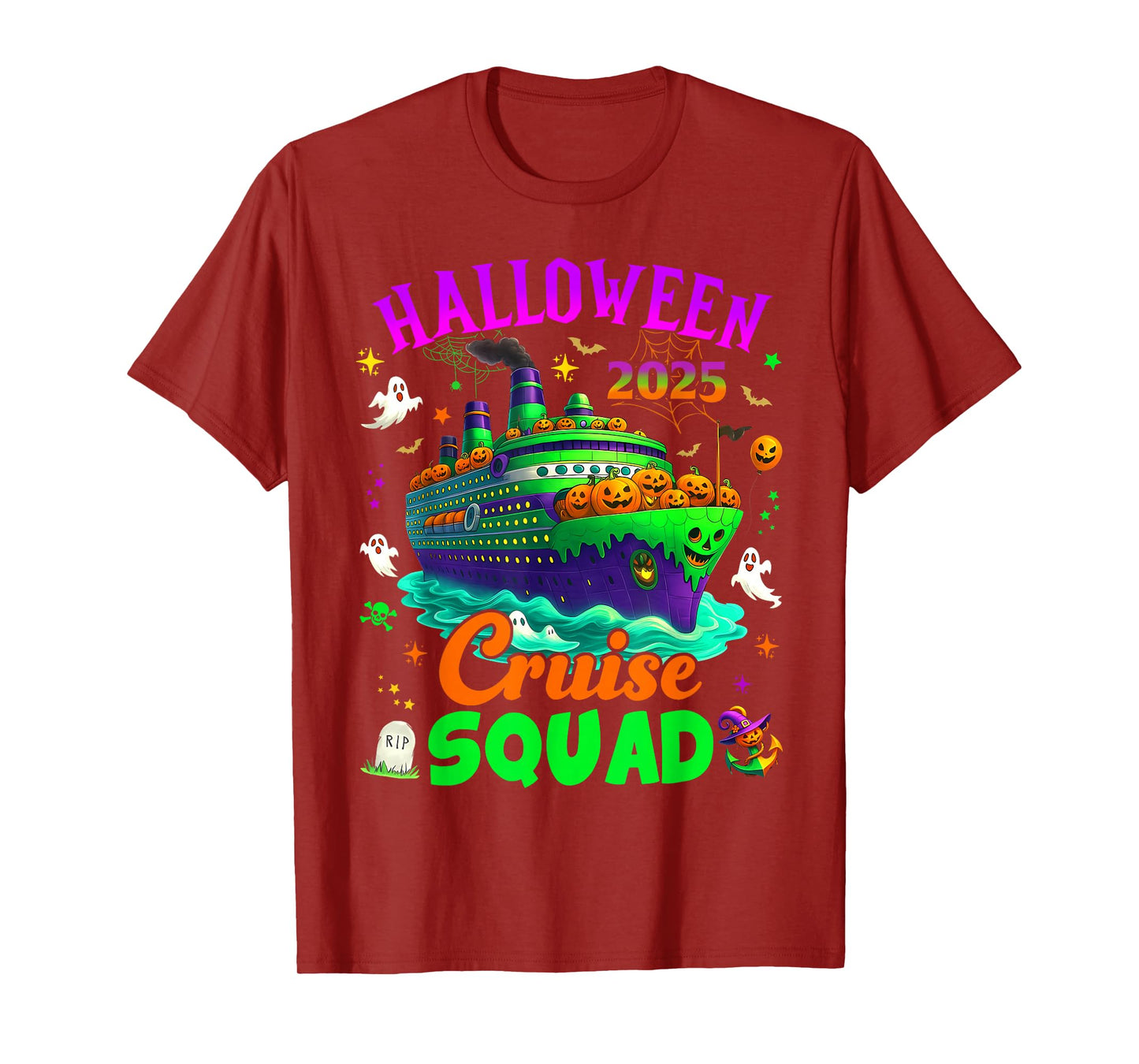Halloween Cruise Squad 2025 Matching Cruising Crew Vacation T-Shirt